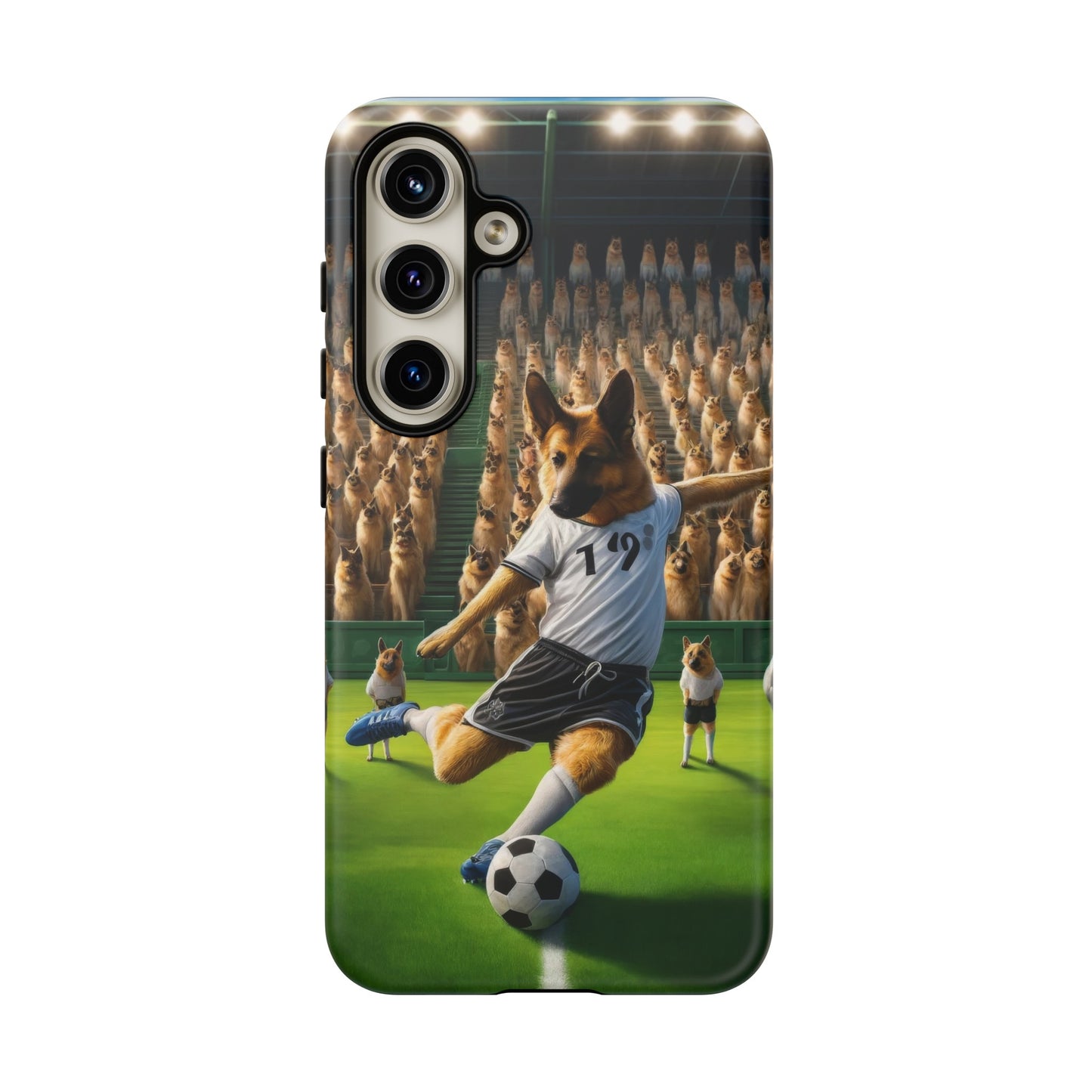 German Shepherd Playing Soccer Tough Phone Case