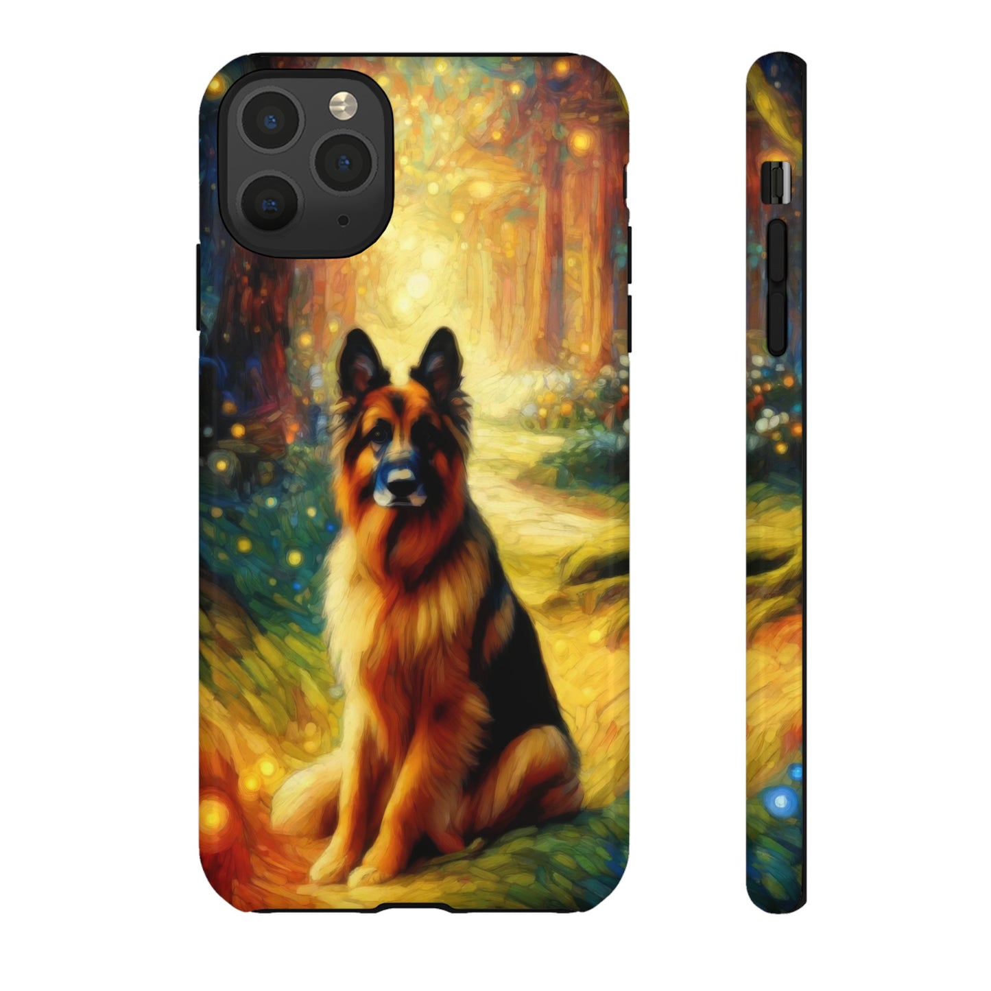 Neo-impressionism and fairy tale German Shepherd Phone Case