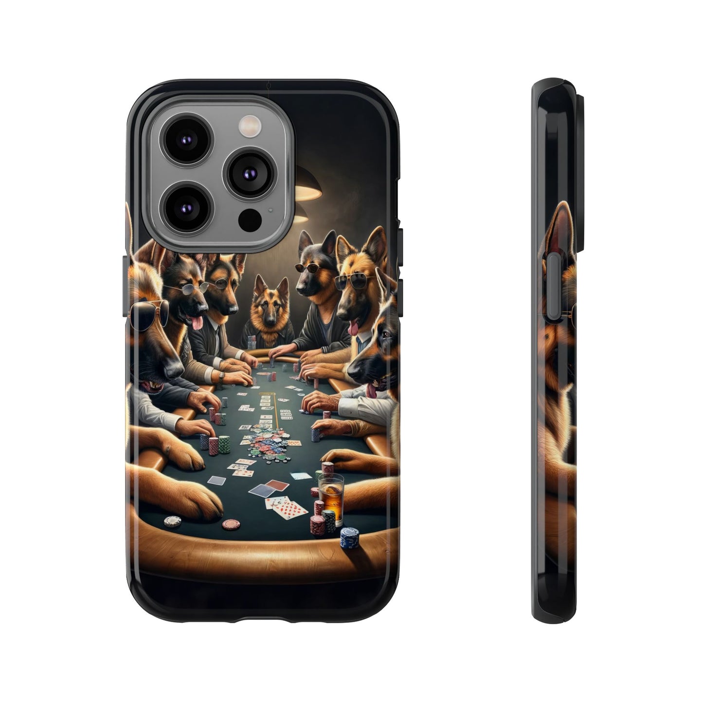 German Shepherds Playing Poker Tough Phone Case