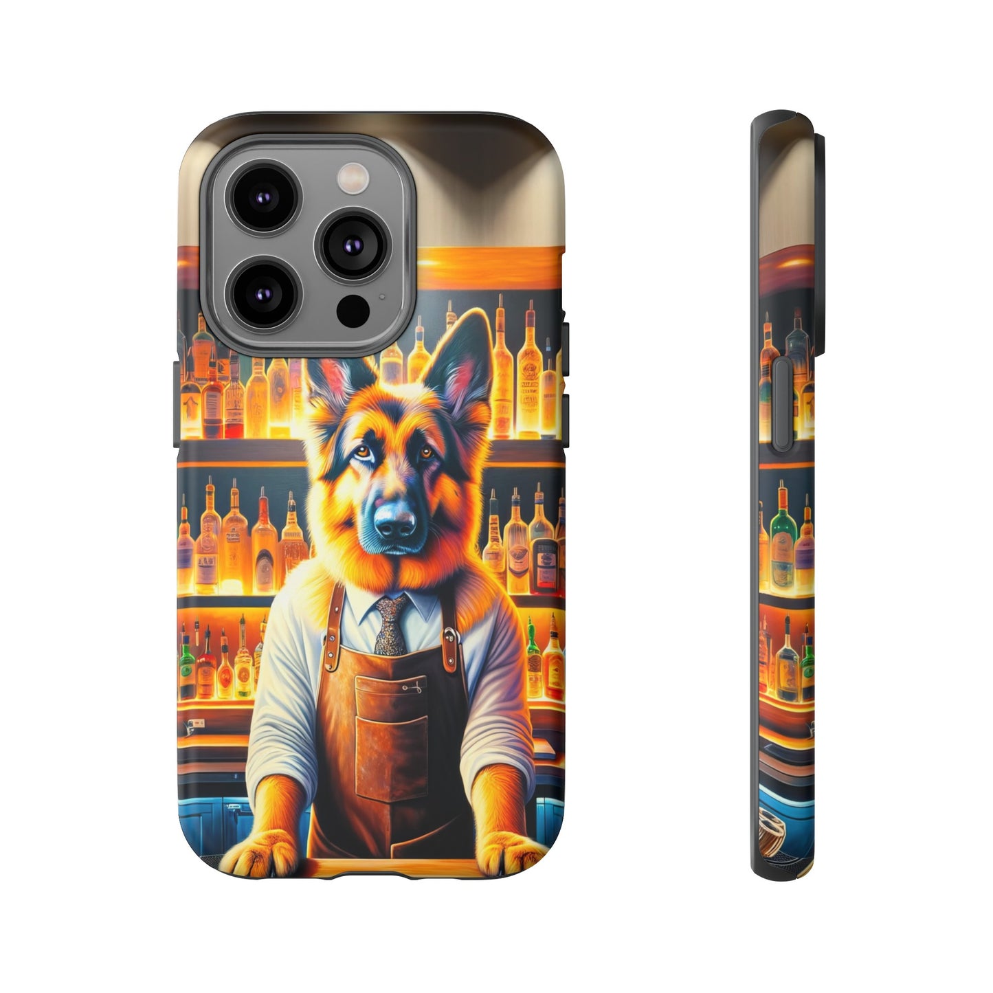 German Shepherd Tending a Bar Phone Case