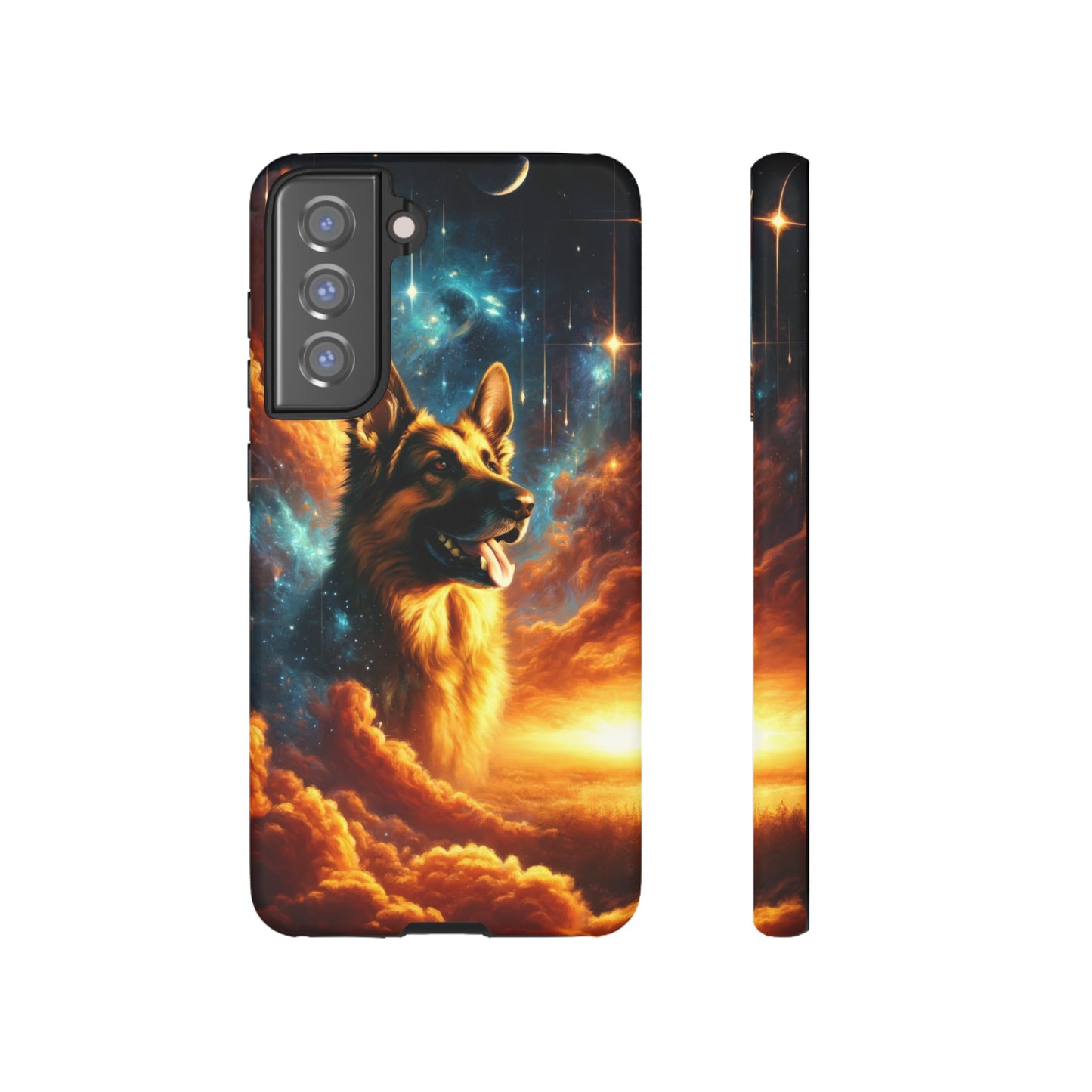 Sci-fi and stars-themed German Shepherd Phone Case