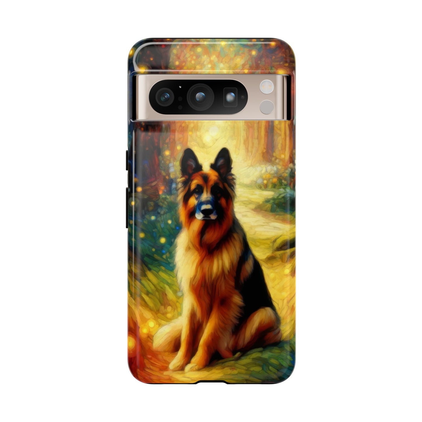 Neo-impressionism and fairy tale German Shepherd Phone Case