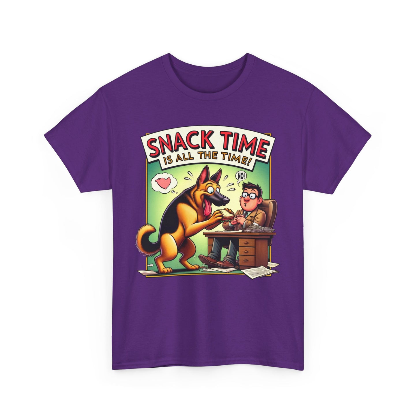 Snack Time is all the Time T-Shirt (13 colors) (German Shepherd)