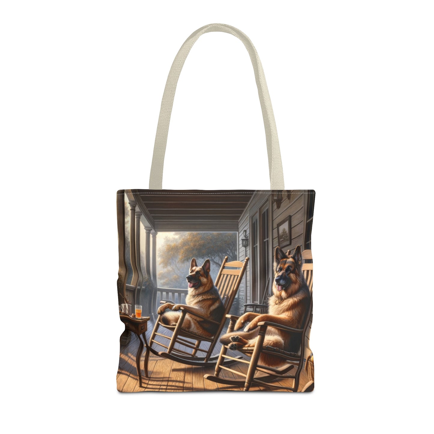 German Shepherds on the Porch Tote Bag