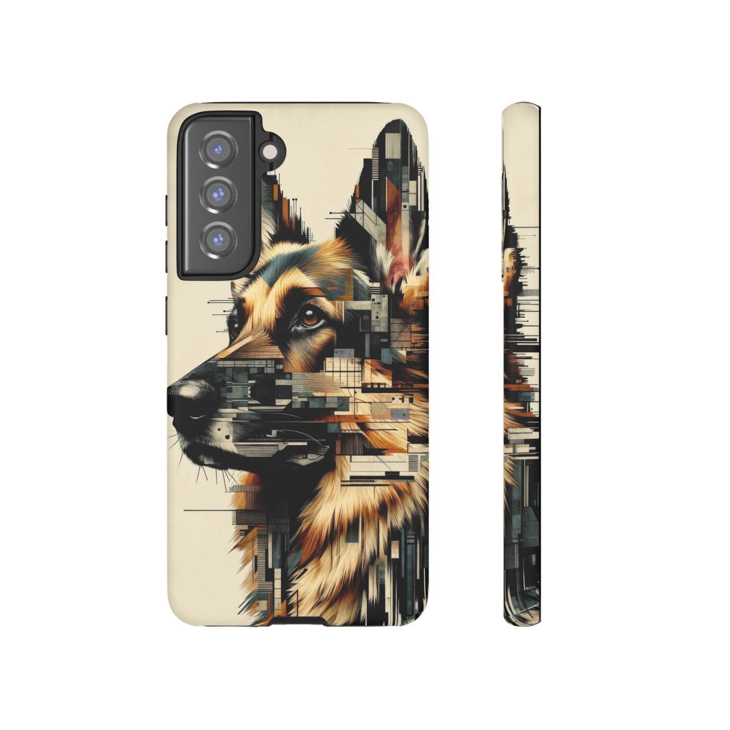 Constructivist and dadaist German Shepherd Phone Case