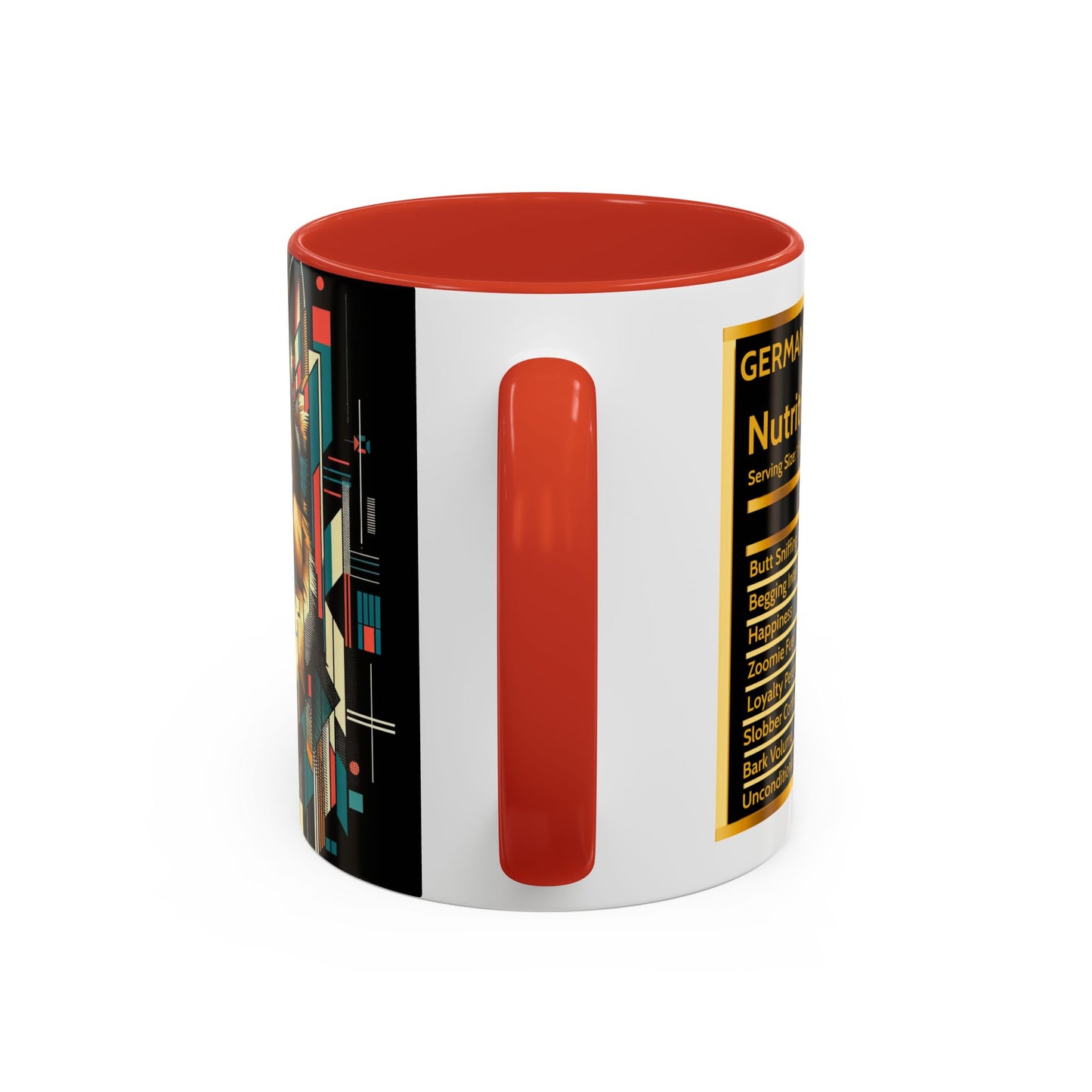 Constructivist and dadaist German Shepherd Coffee Mug