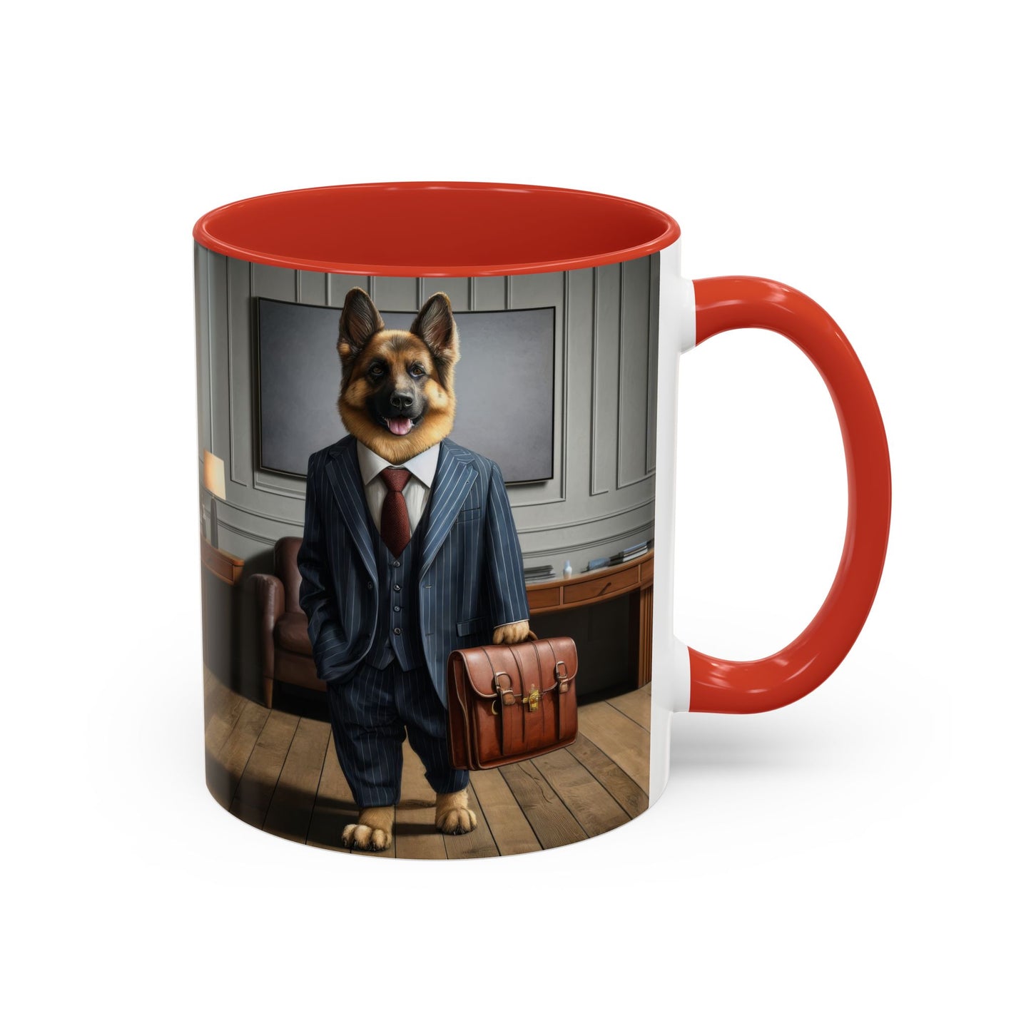 German Shepherd Wearing a Business Suit Coffee Mug