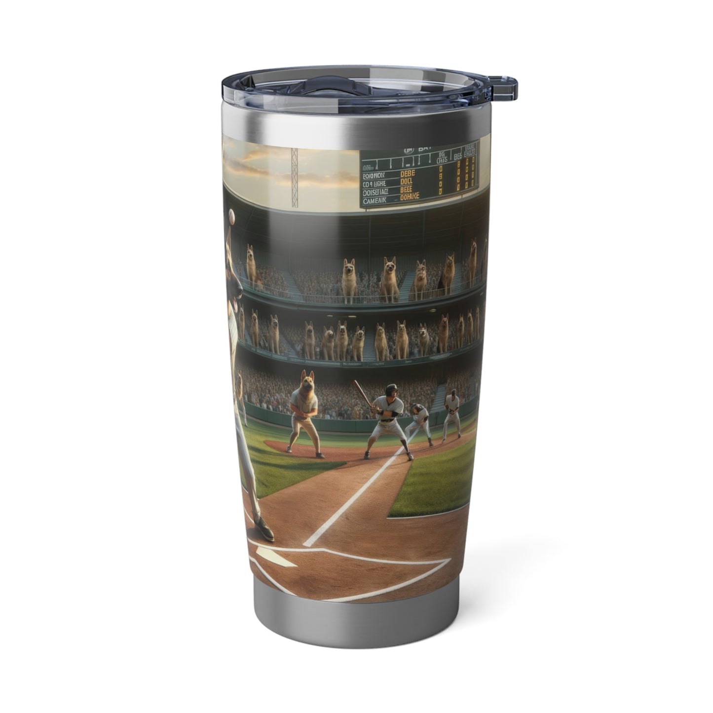 German Shepherd Playing Baseball 20oz Tumbler