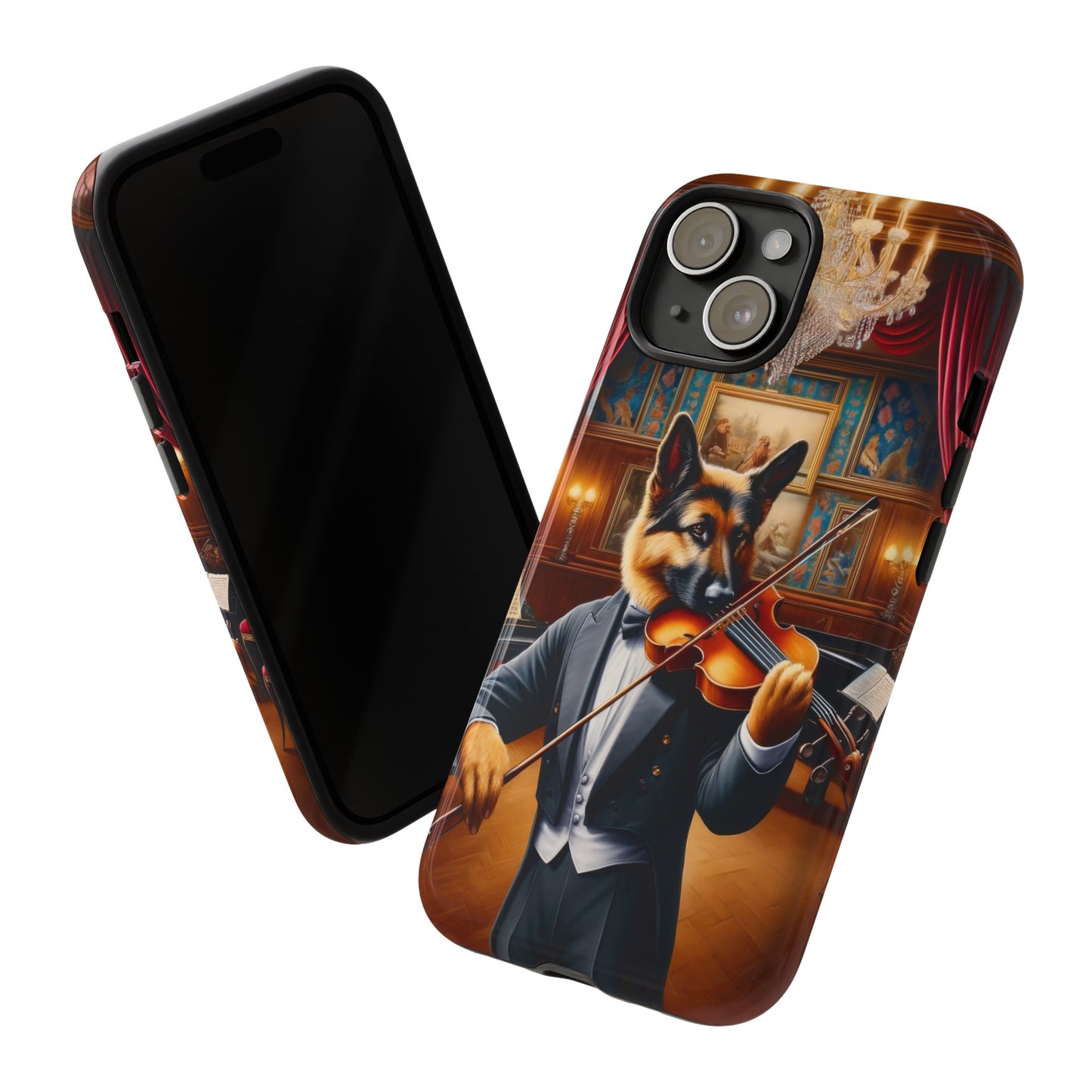 German Shepherd Playing the Violin Phone Case