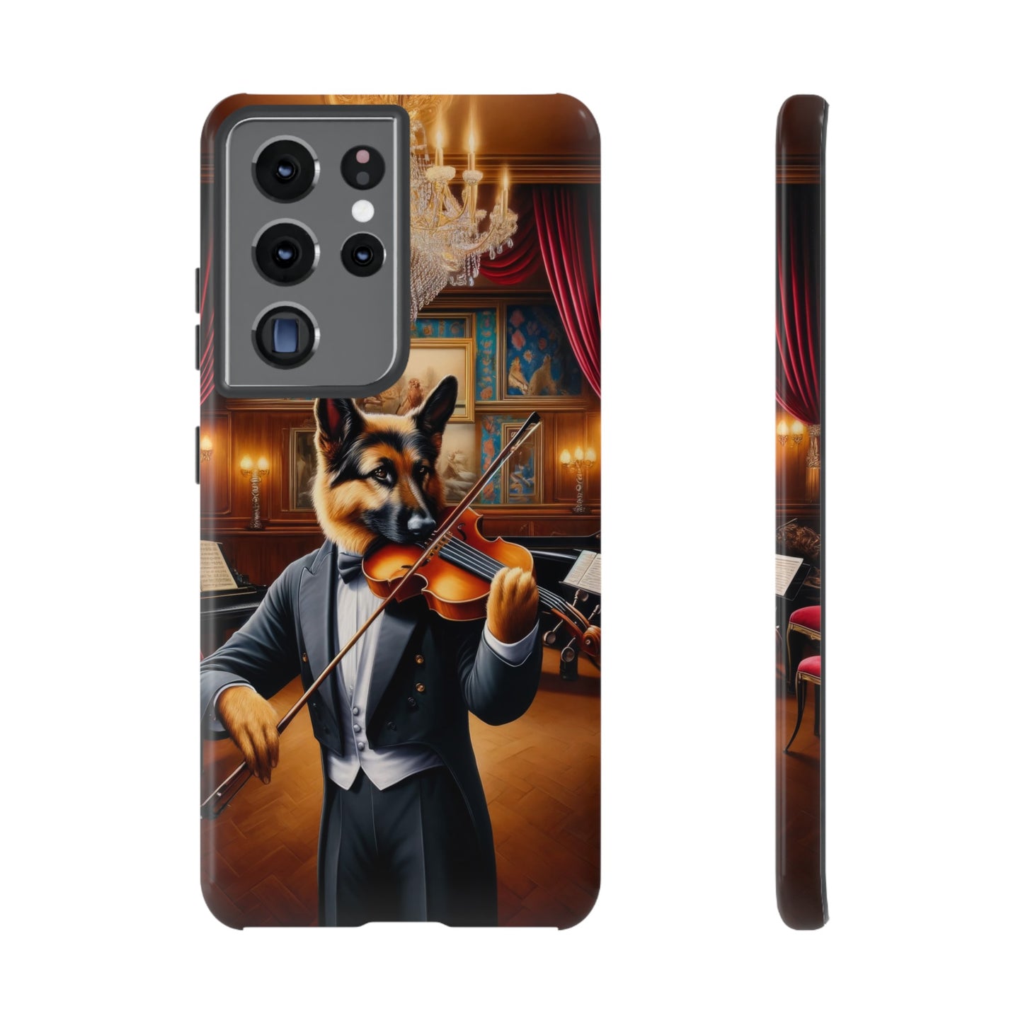 German Shepherd Playing the Violin Phone Case