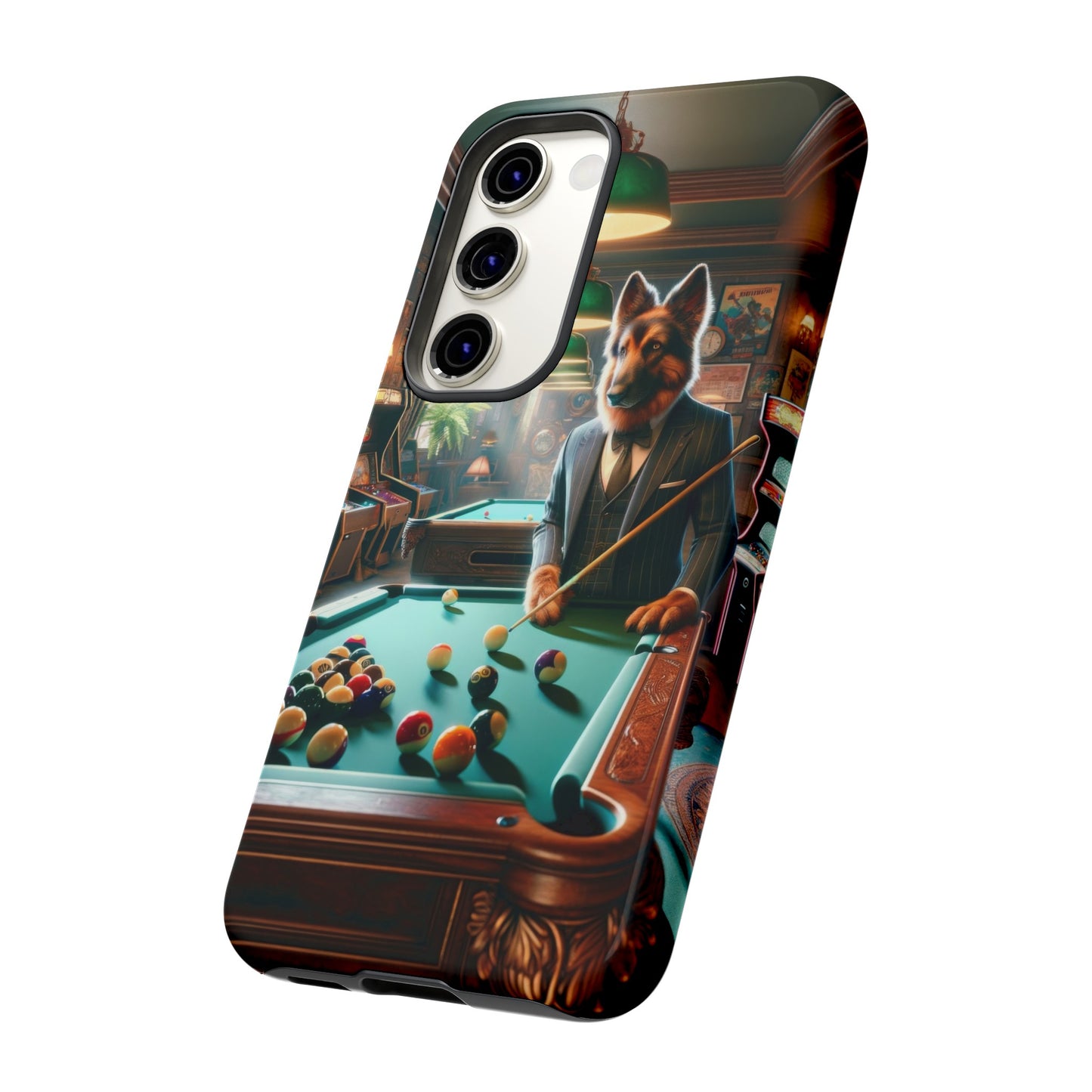 German Shepherd Playing Pool Phone Case