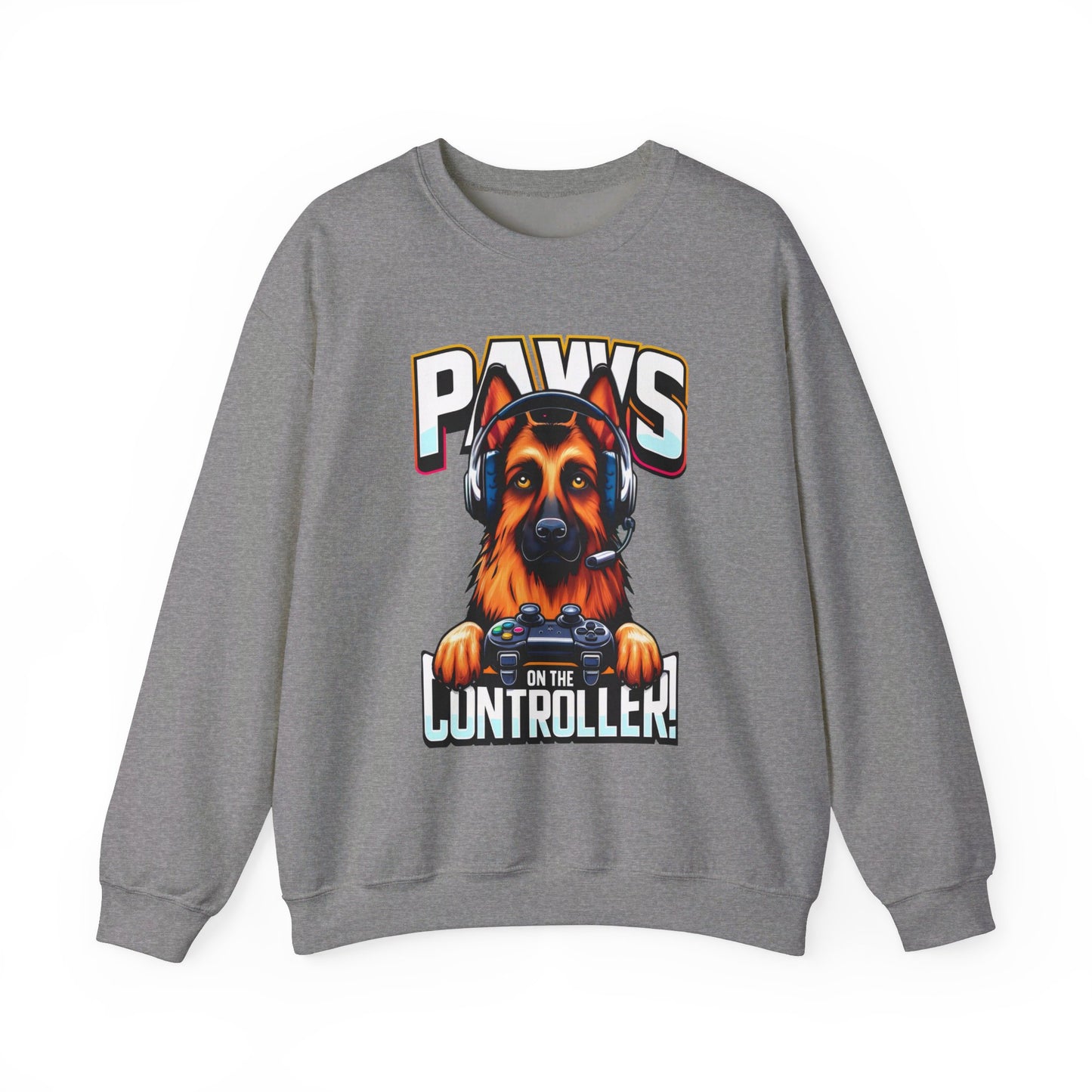 Paws on the Controller Sweatshirt (10 colors) (German Shepherd)