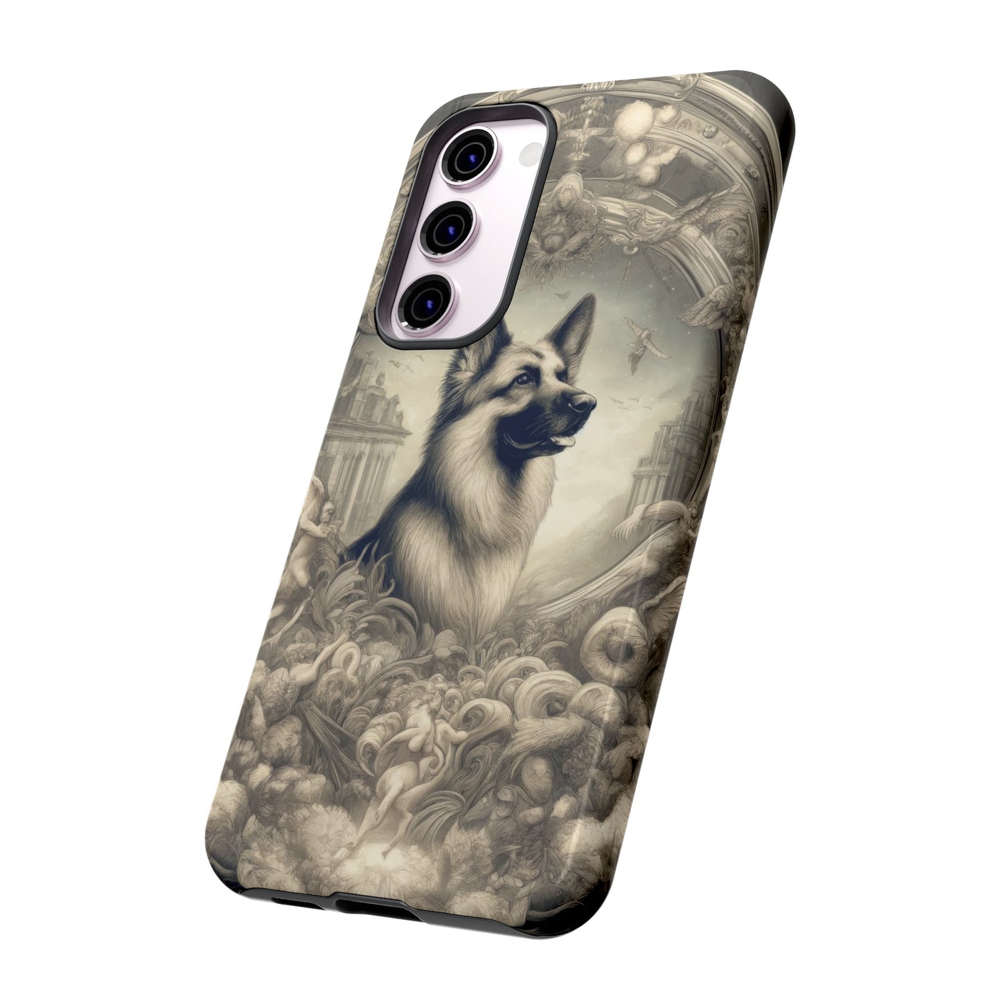 Dreamy fantasy and rococo German Shepherd Phone Case