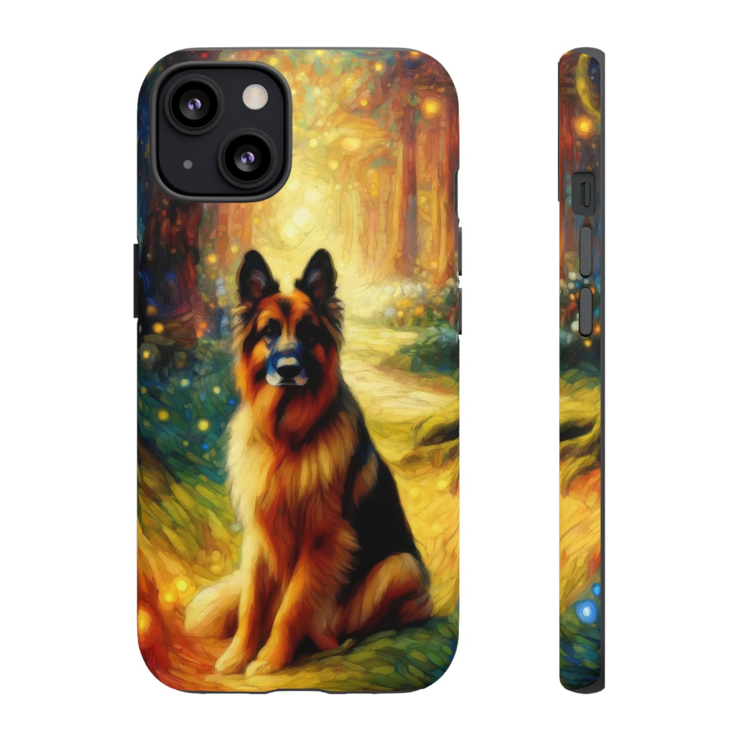 Neo-impressionism and fairy tale German Shepherd Phone Case