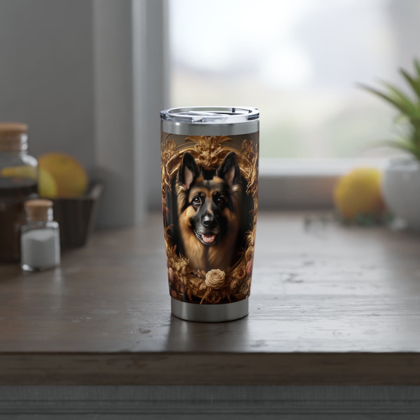 Baroque-inspired German Shepherd 20oz Tumbler