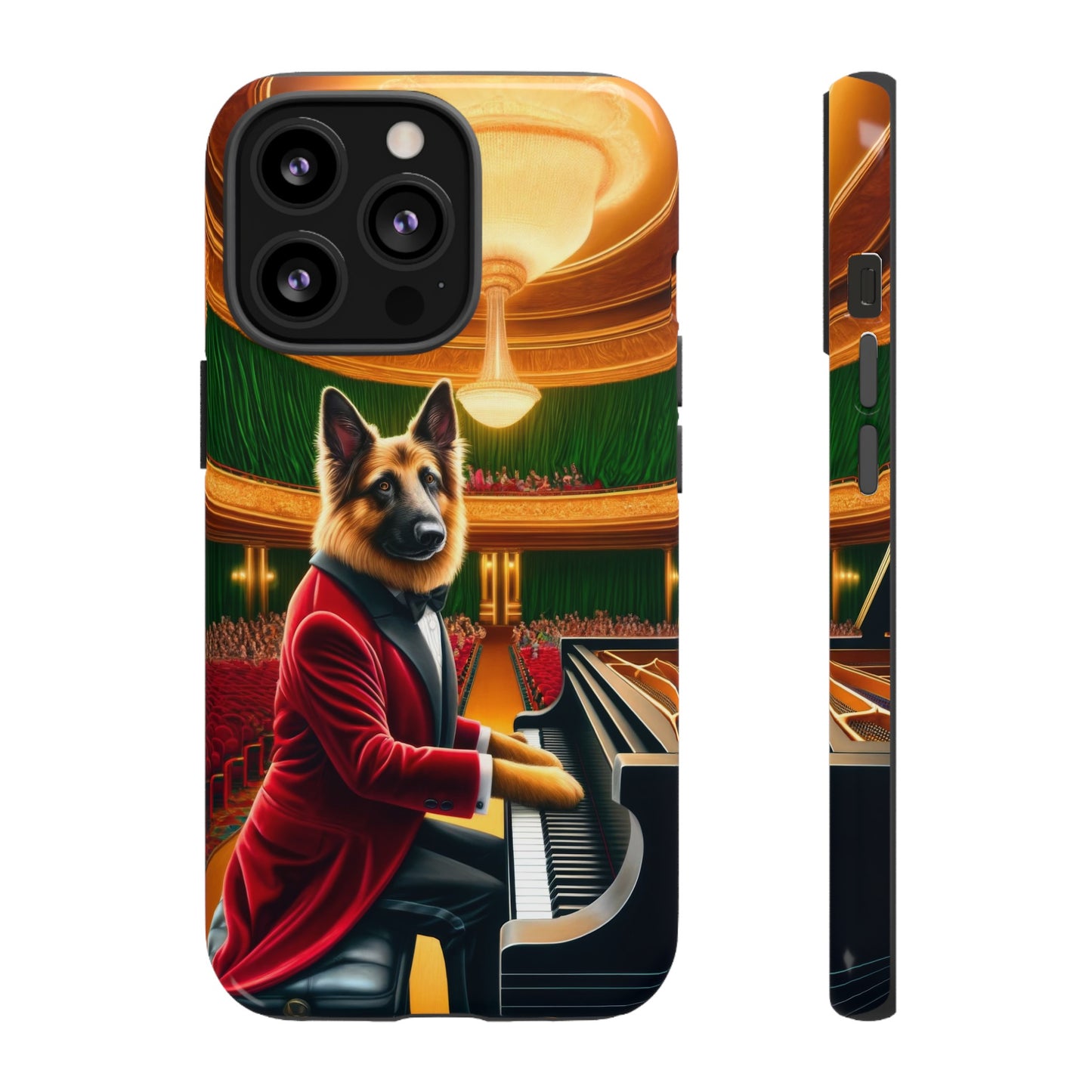 German Shepherd Playing the Piano Phone Case