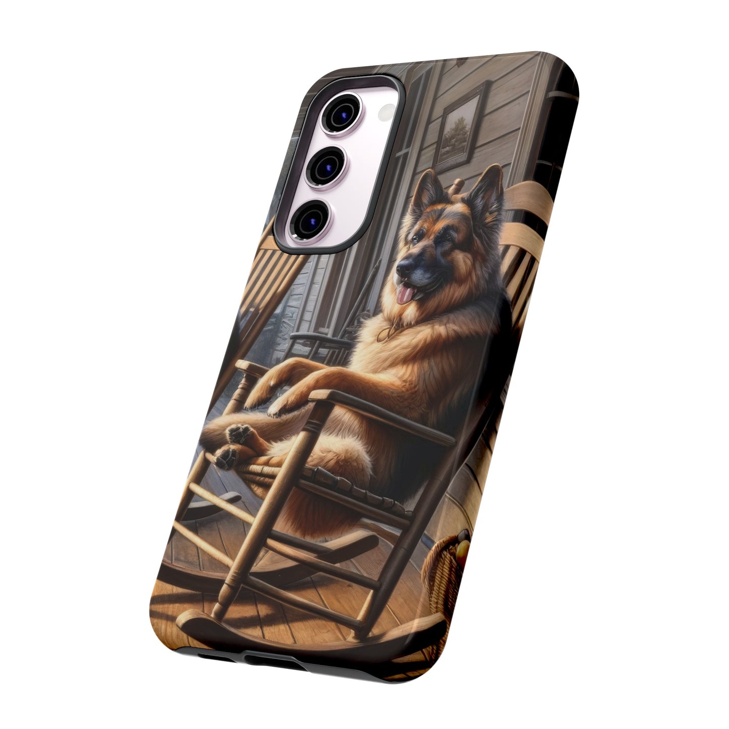 German Shepherd on the Porch Tough Phone Case