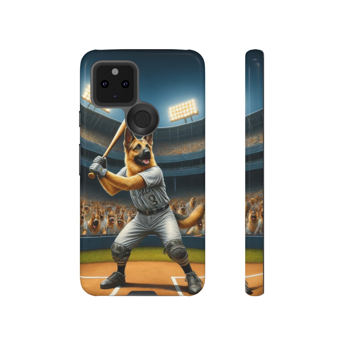 German Shepherd Playing Baseball Tough Phone Case