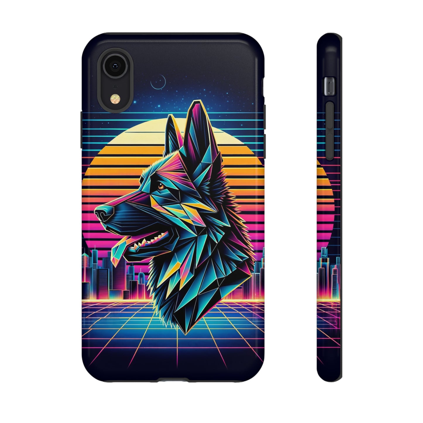 Origami and polyart German Shepherd Phone Case