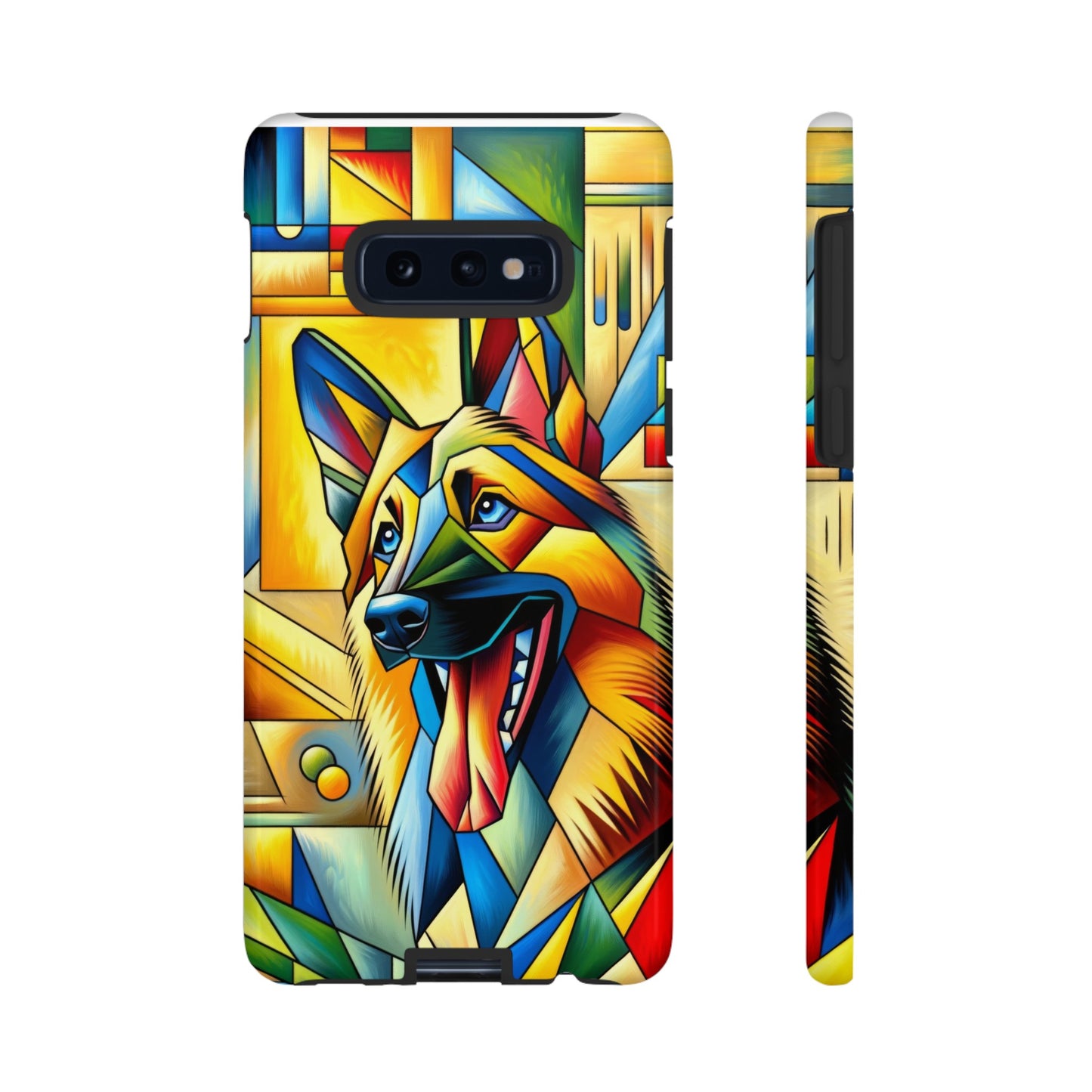 German Shepherd in Cubism Tough Phone Case