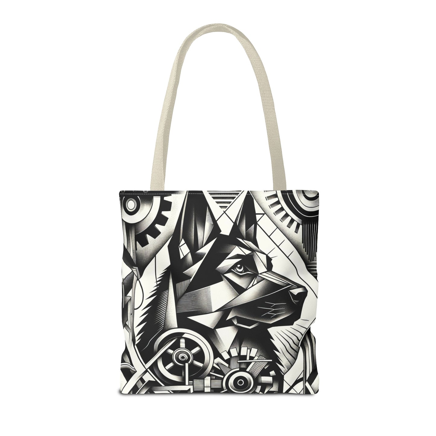 Constructivism and etching style German Shepherd Tote Bag