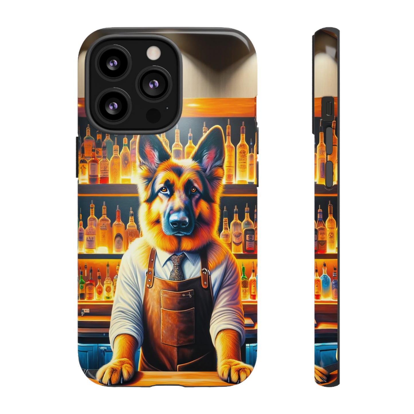 German Shepherd Tending a Bar Phone Case