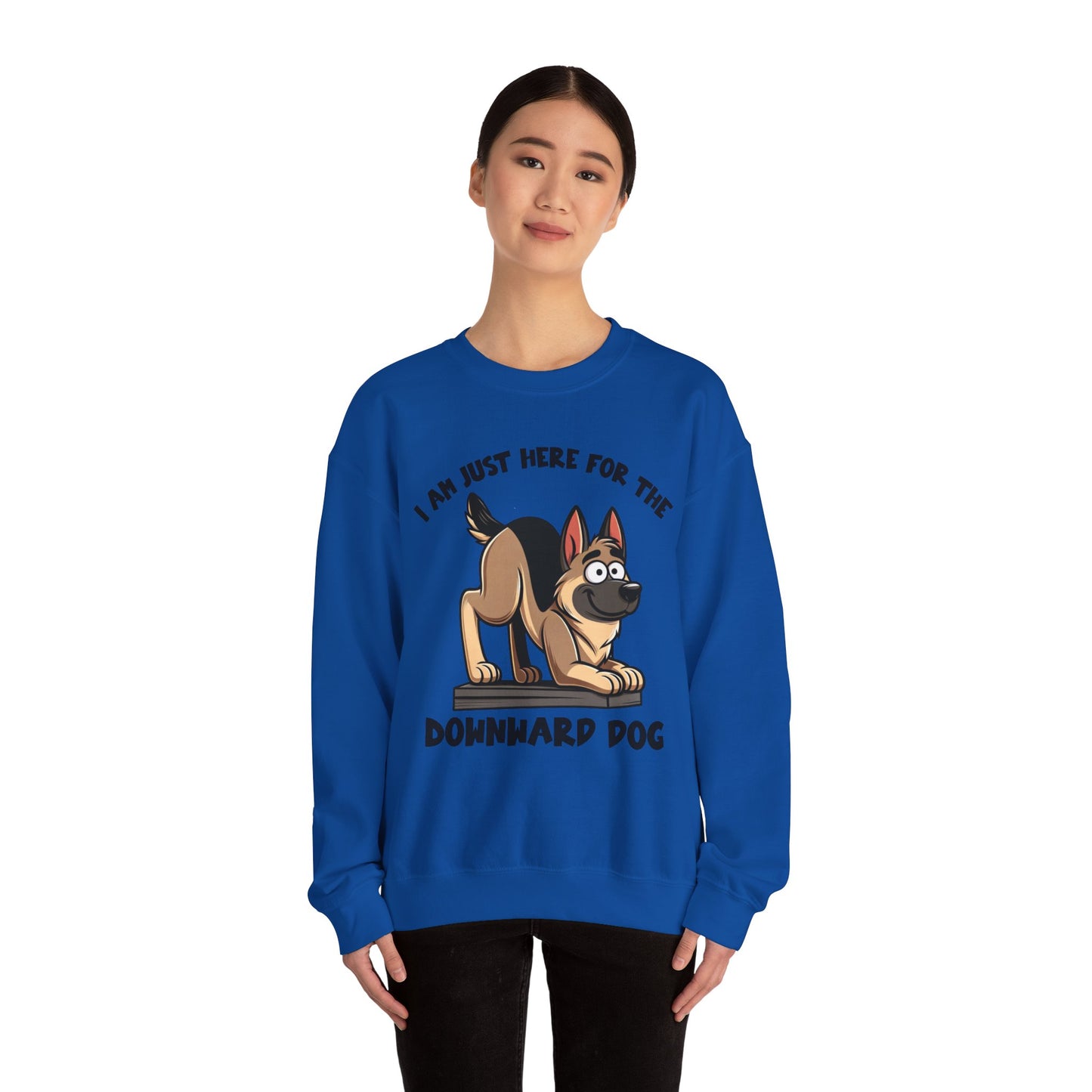 DownWard Dog Sweatshirt (10 colors) (German Shepherd)