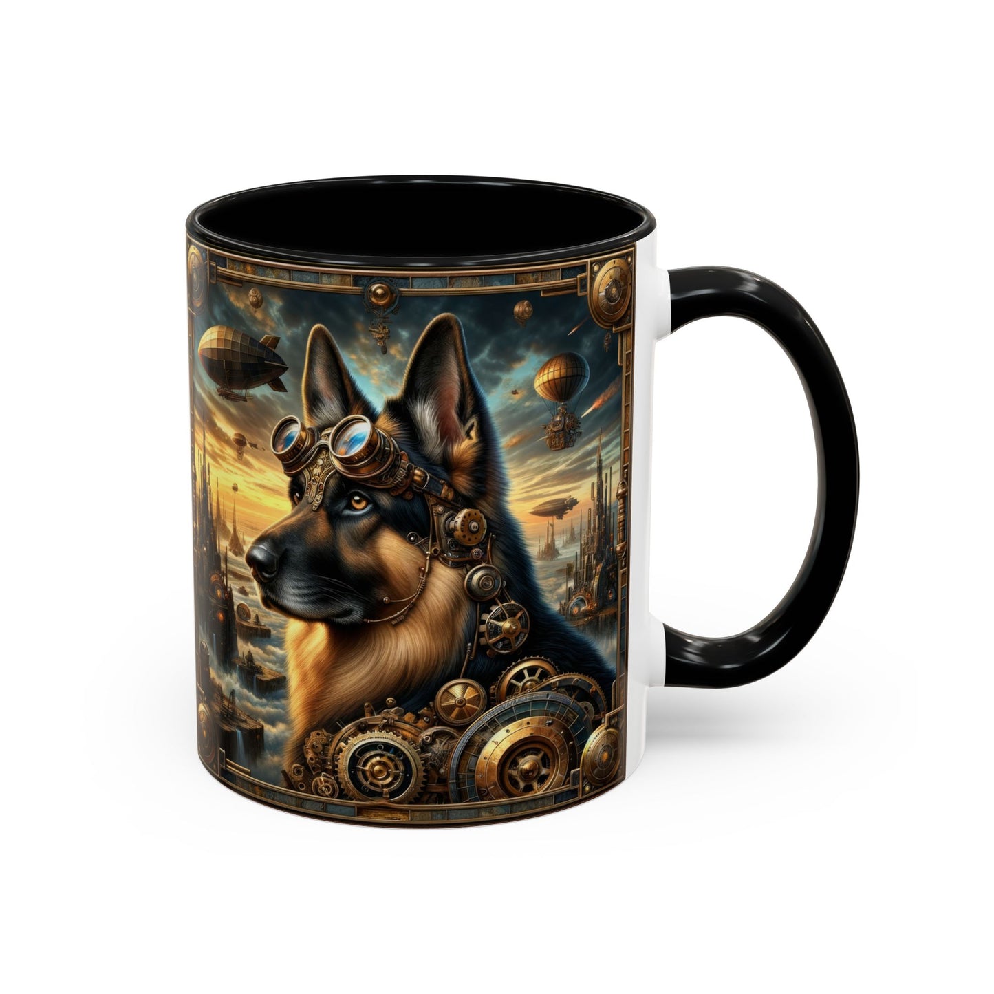 Steampunk Fantasy V2 German Shepherd Coffee Mug