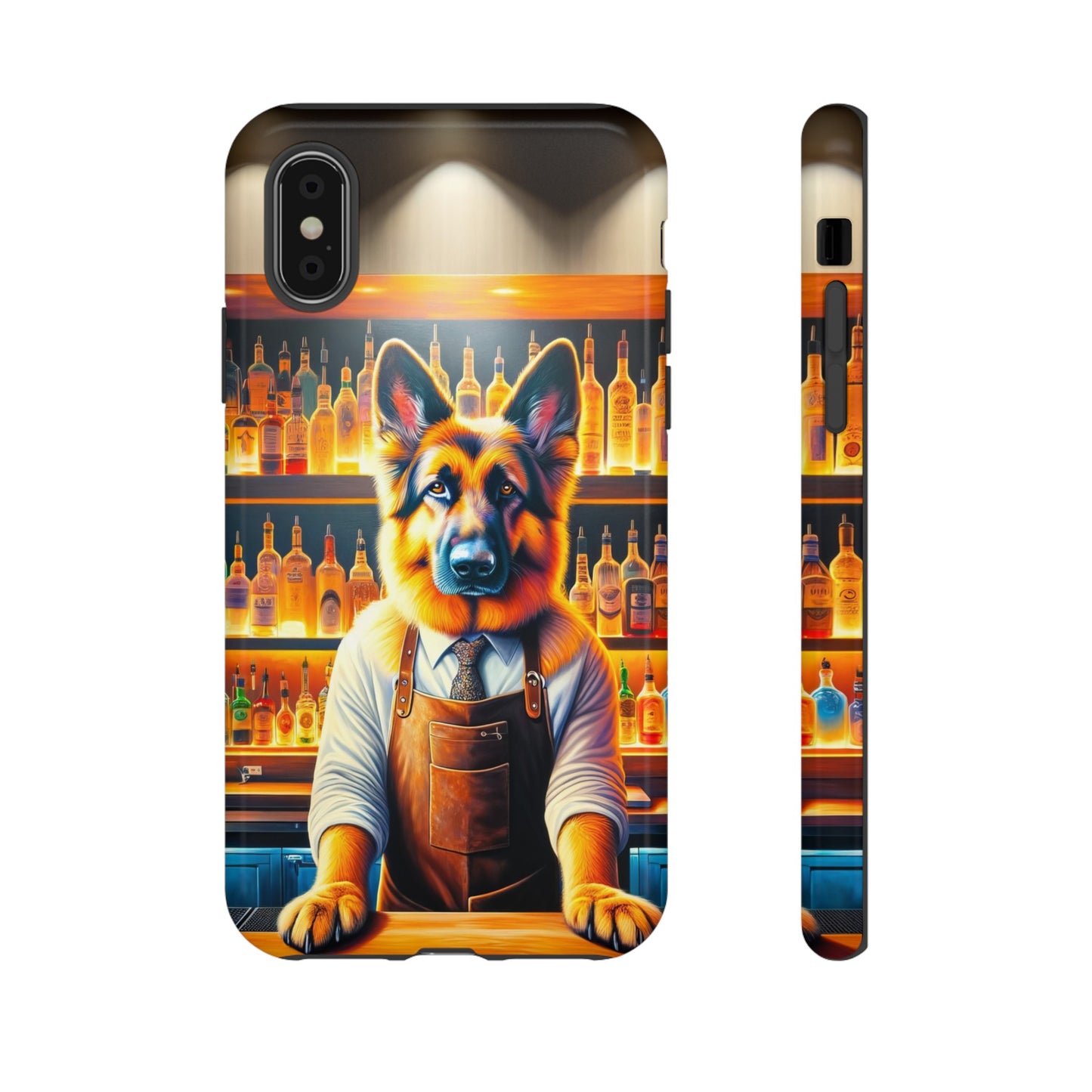 German Shepherd Tending a Bar Phone Case