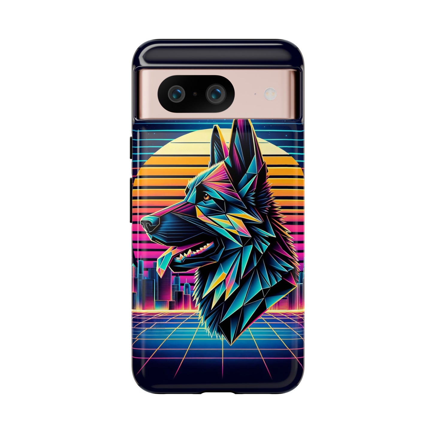 Origami and polyart German Shepherd Phone Case