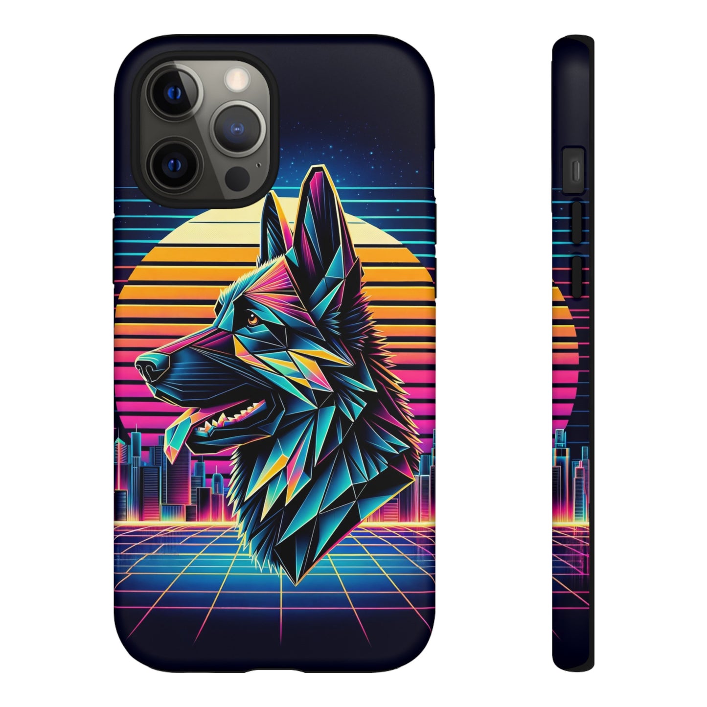 Origami and polyart German Shepherd Phone Case