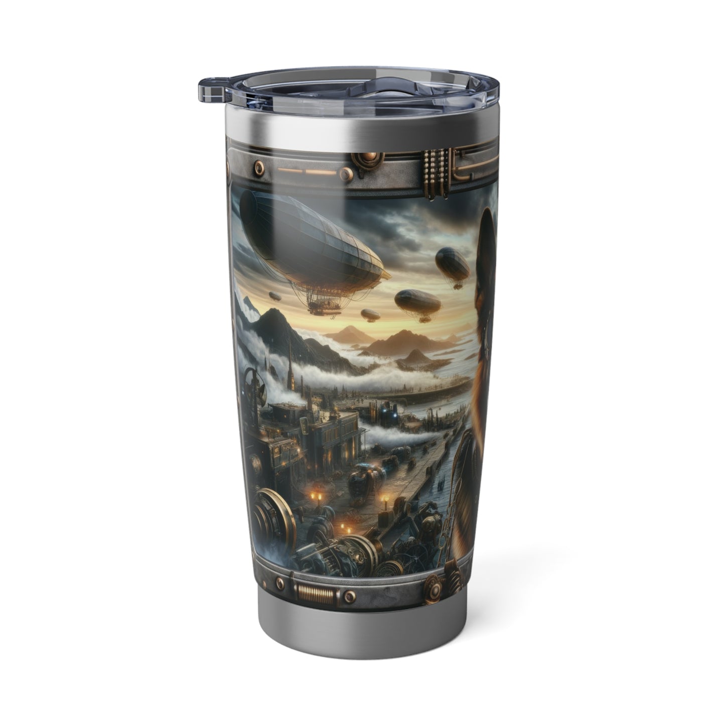 Steampunk Fantasy V2 German Shepherd 20oz Tumbler