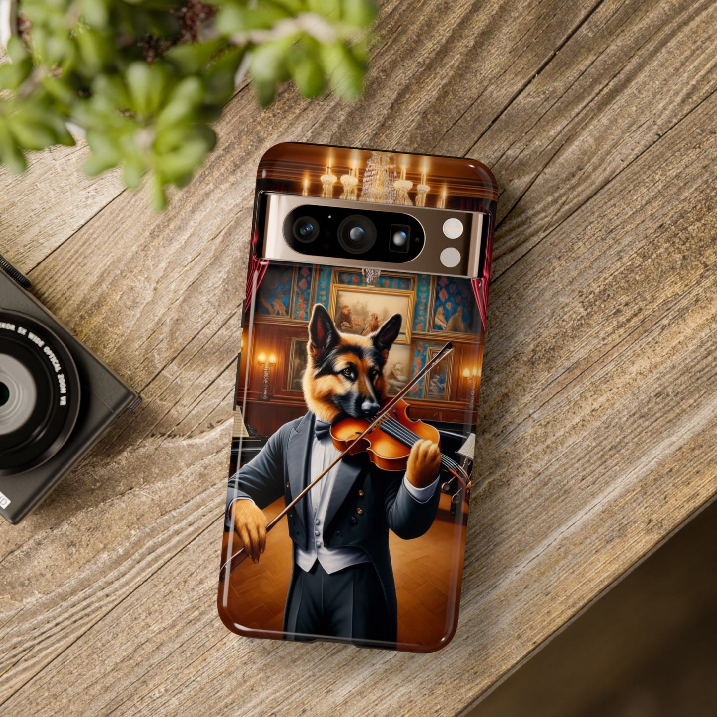 German Shepherd Playing the Violin Phone Case