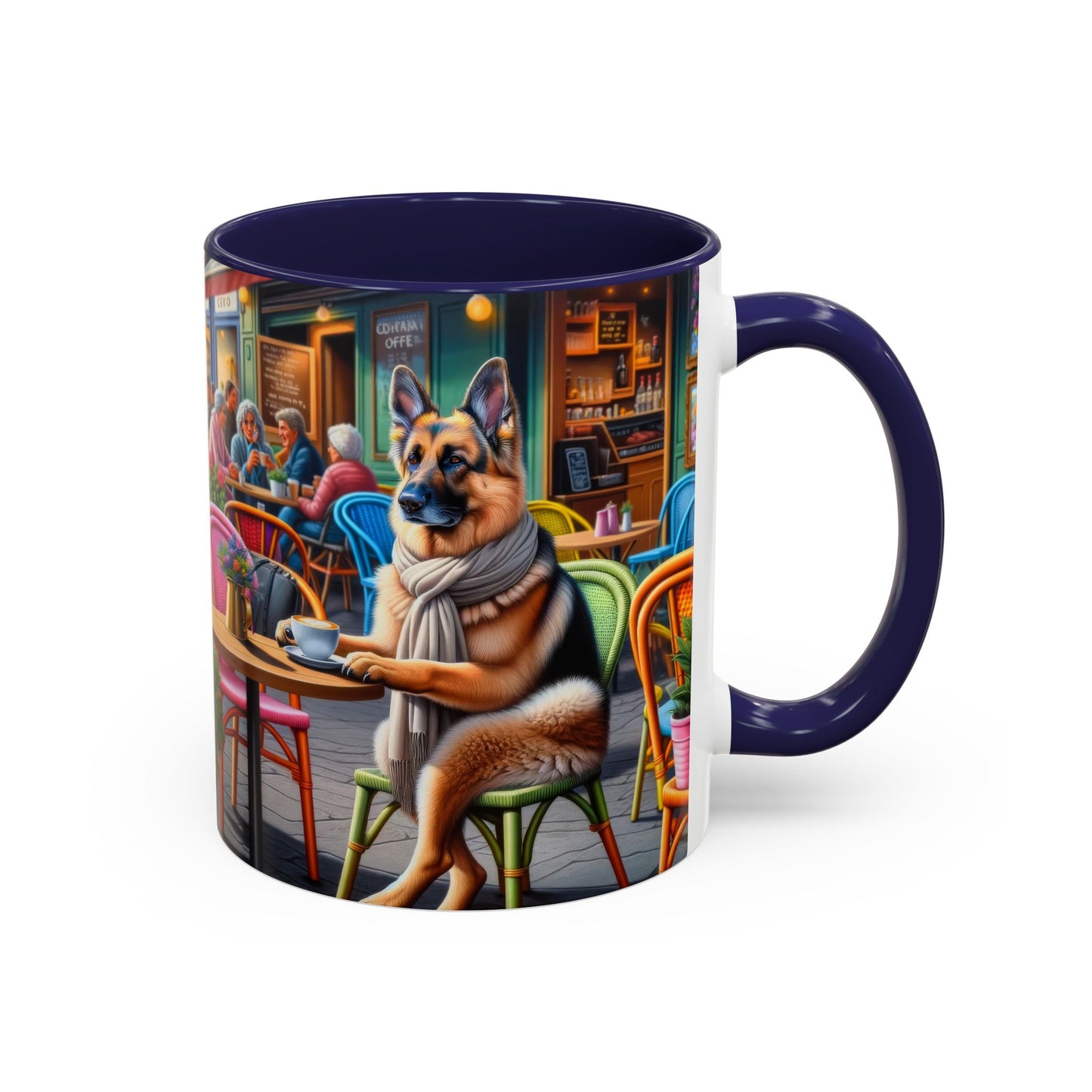 German Shepherd Drinking Coffee Coffee Mug