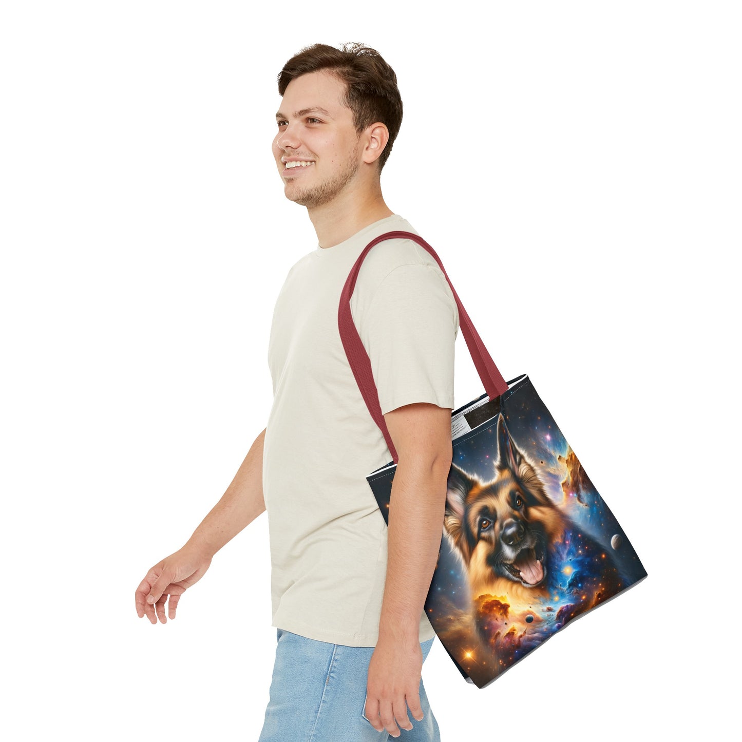 German Shepherd in Space Tote Bag