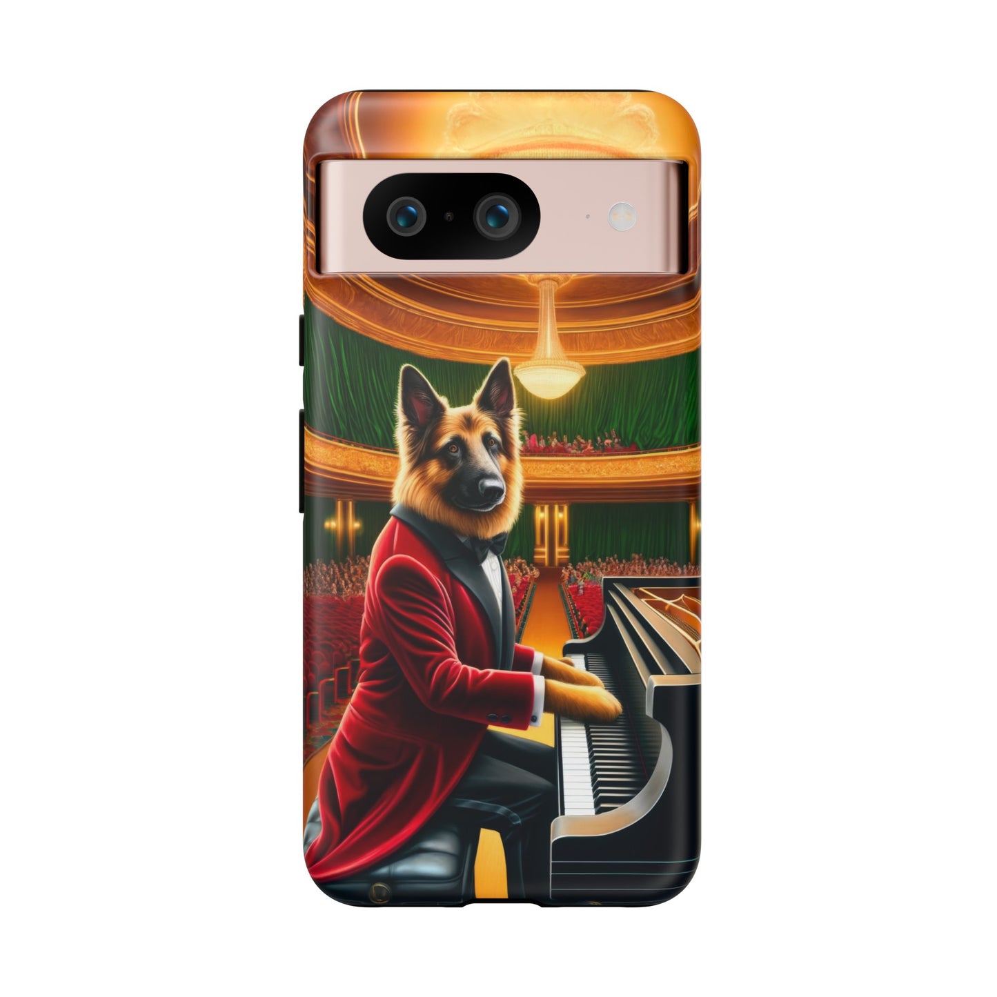 German Shepherd Playing the Piano Phone Case