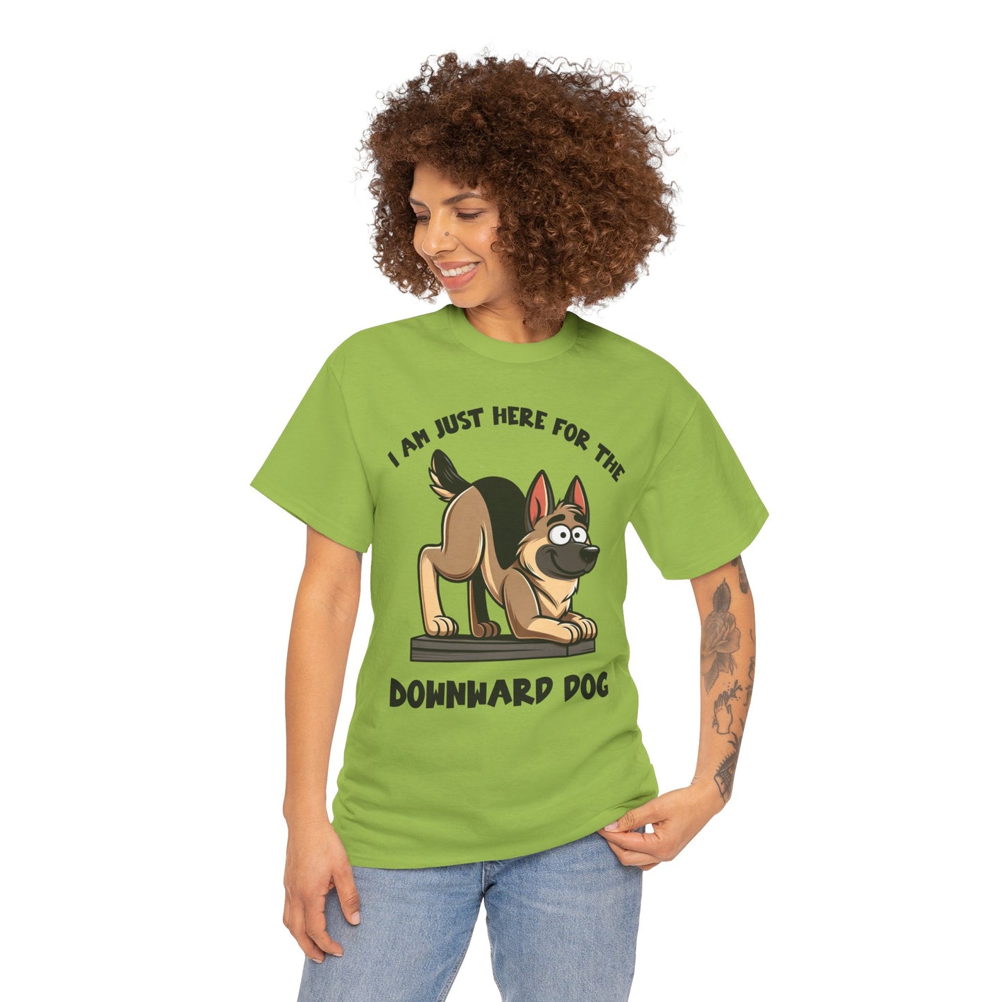 DownWard Dog T-Shirt (13 colors) (German Shepherd)