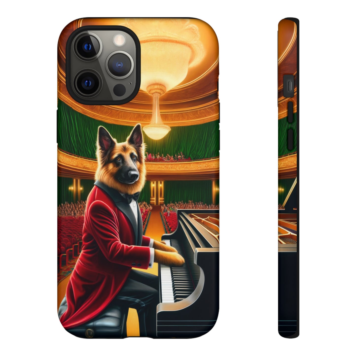 German Shepherd Playing the Piano Phone Case
