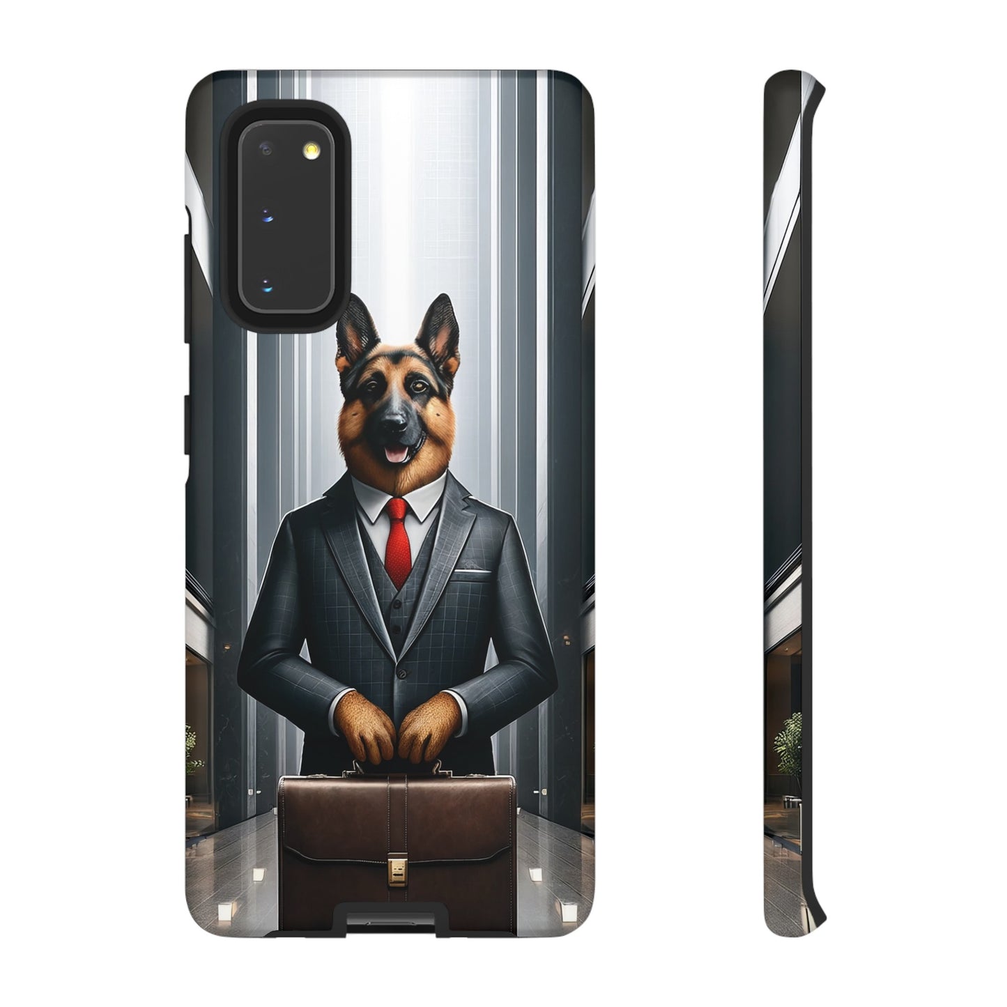 German Shepherd Wearing a Business Suit Phone Case