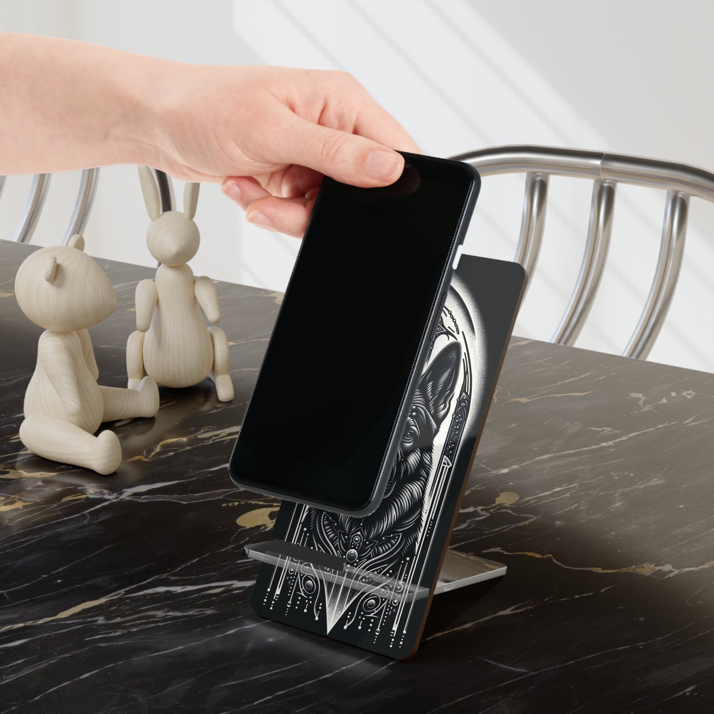 Futuristic German Shepherd Smartphone Stand