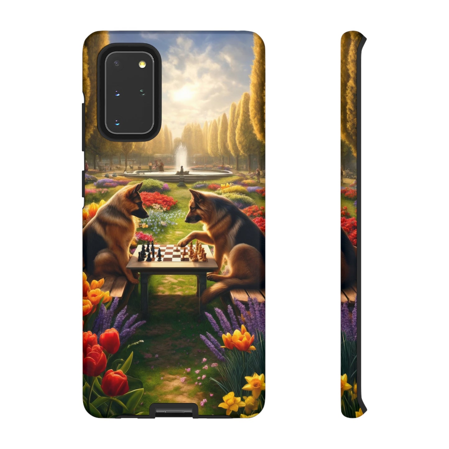 German Shepherd Playing Chess Phone Case