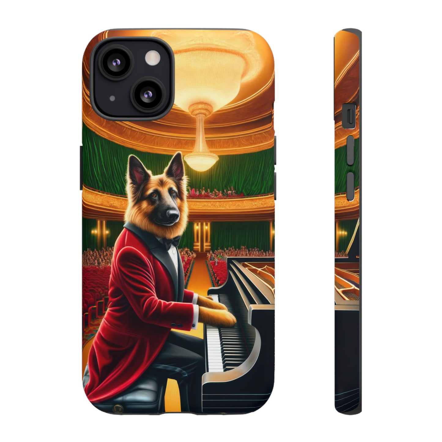 German Shepherd Playing the Piano Phone Case