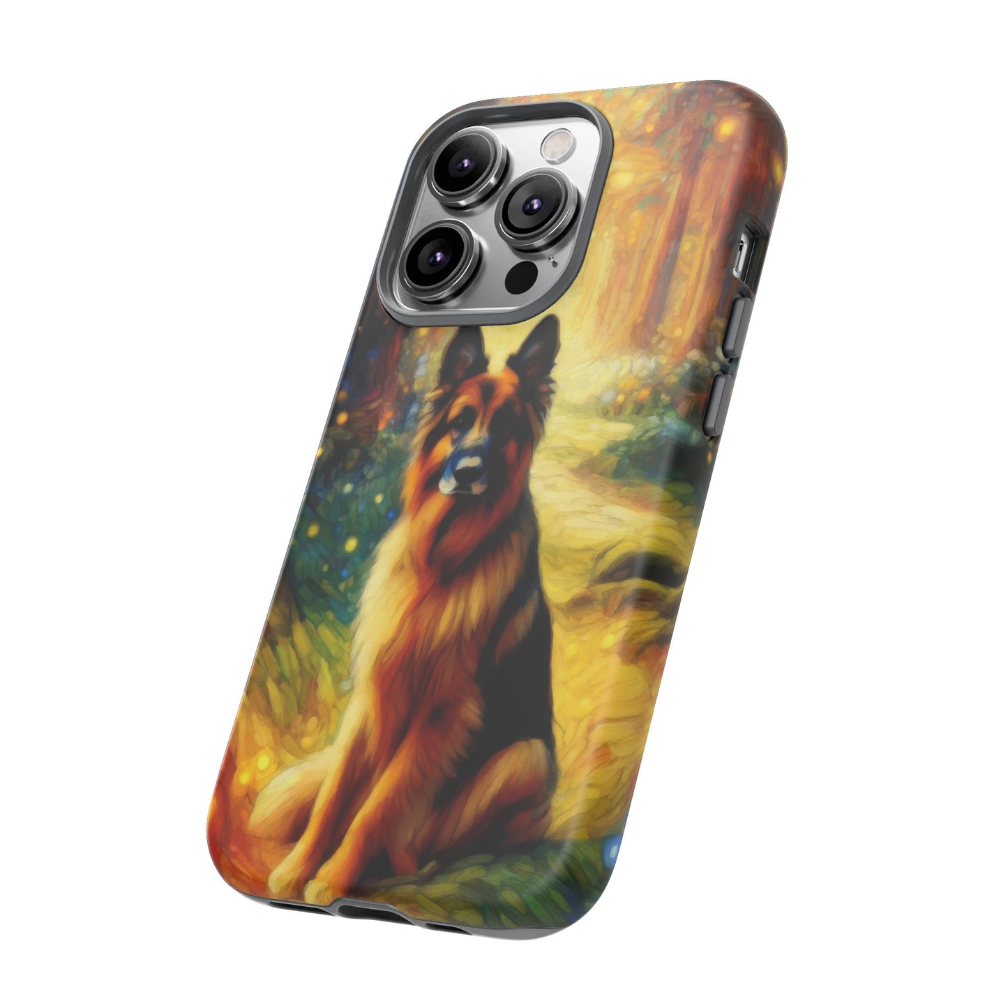 Neo-impressionism and fairy tale German Shepherd Phone Case