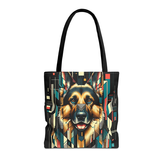 Constructivist and dadaist German Shepherd Tote Bag