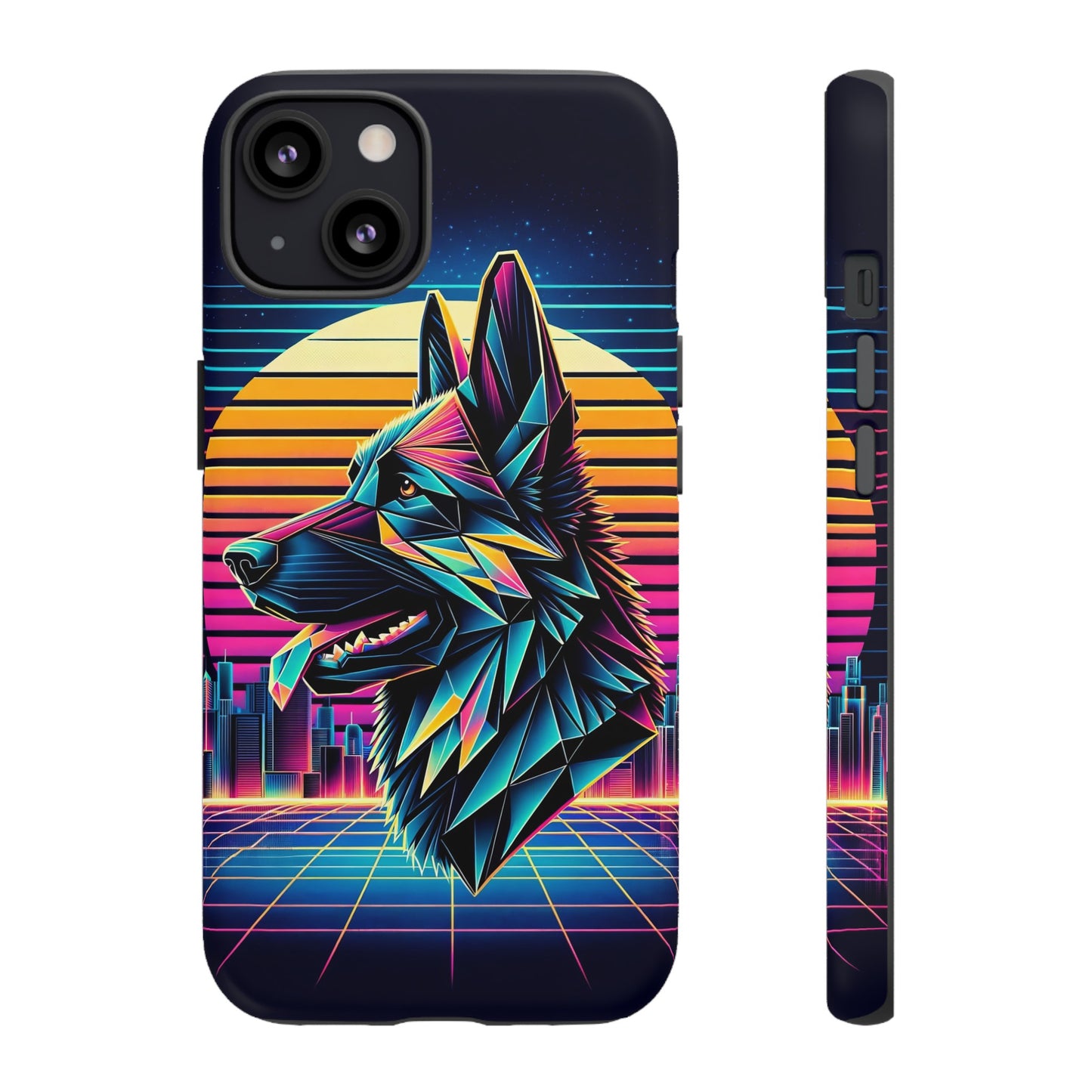 Origami and polyart German Shepherd Phone Case