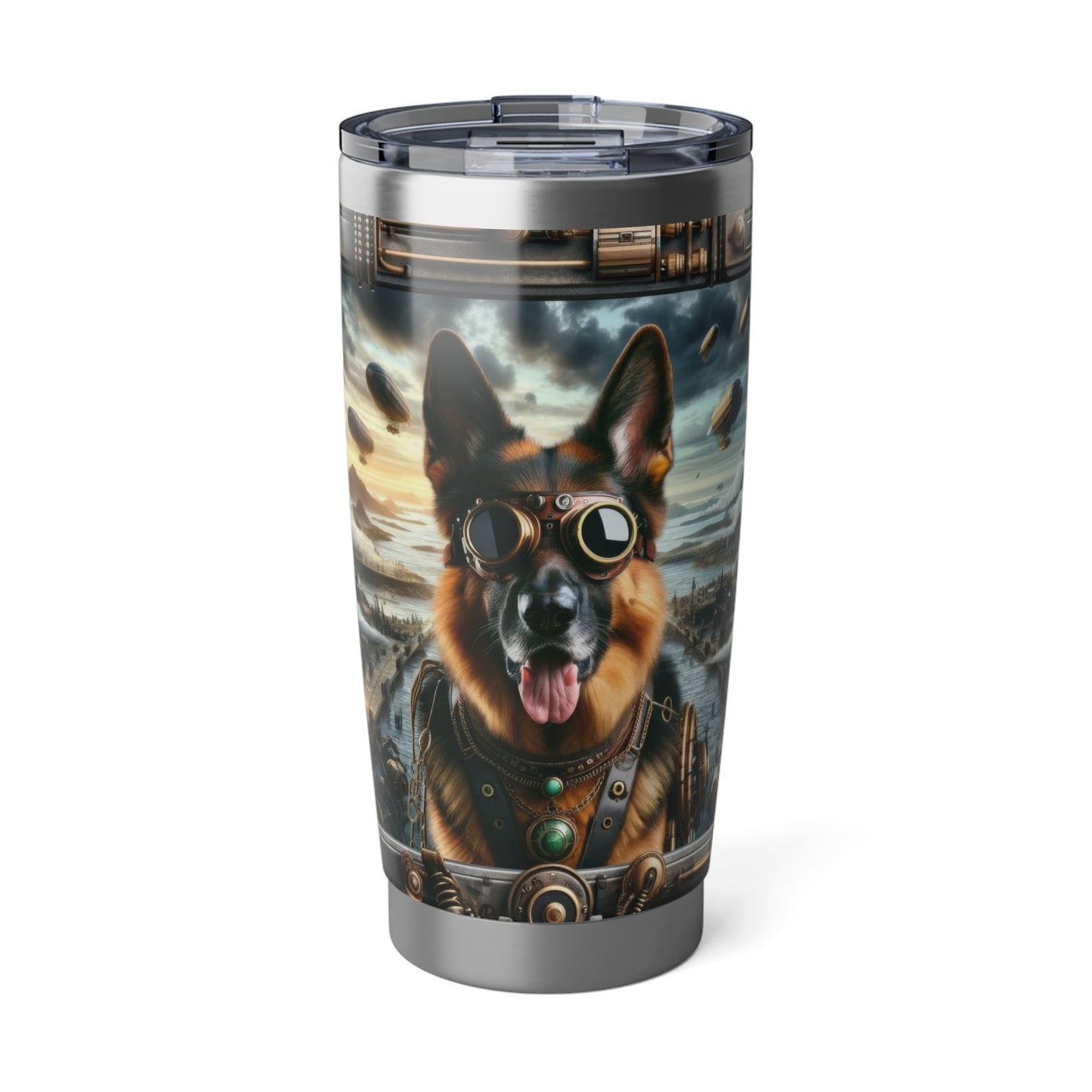 Steampunk Fantasy V2 German Shepherd 20oz Tumbler