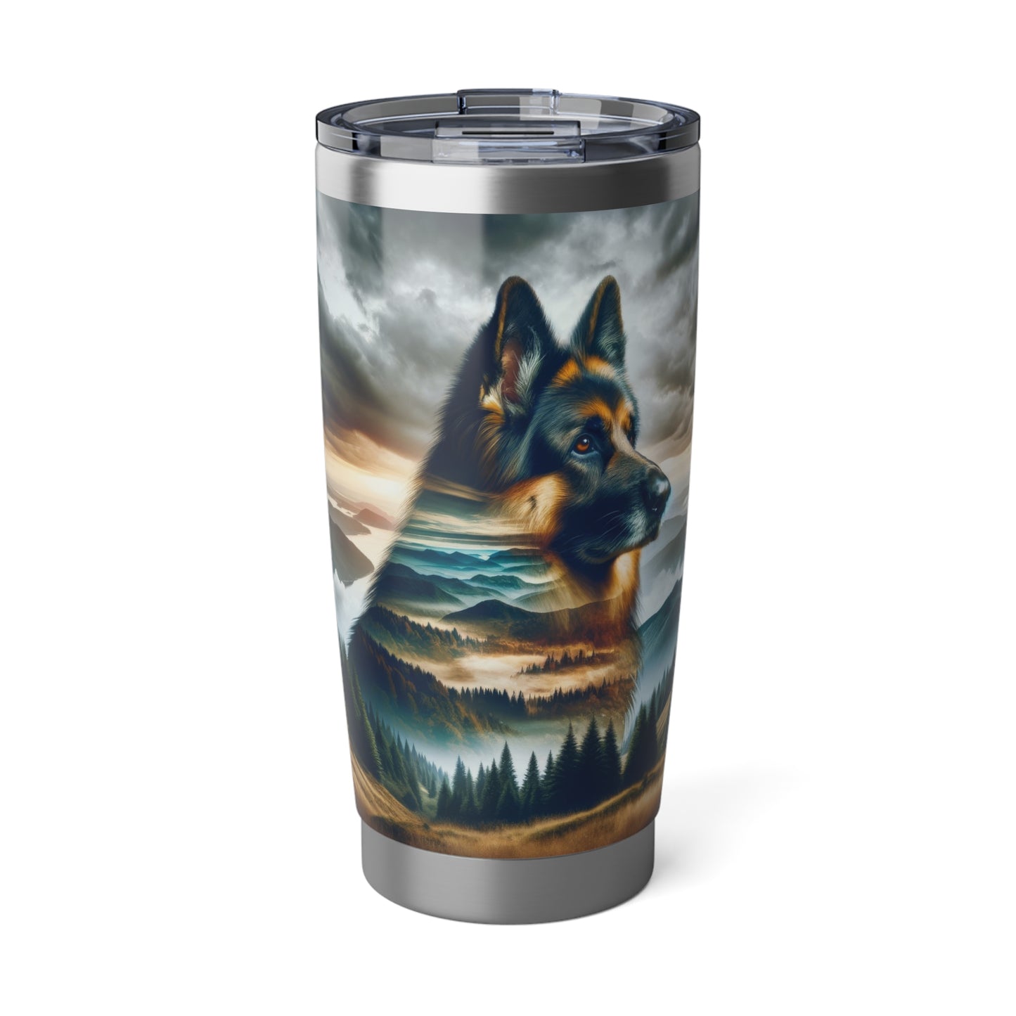 Romanticism and double exposure German Shepherd 20oz Tumbler