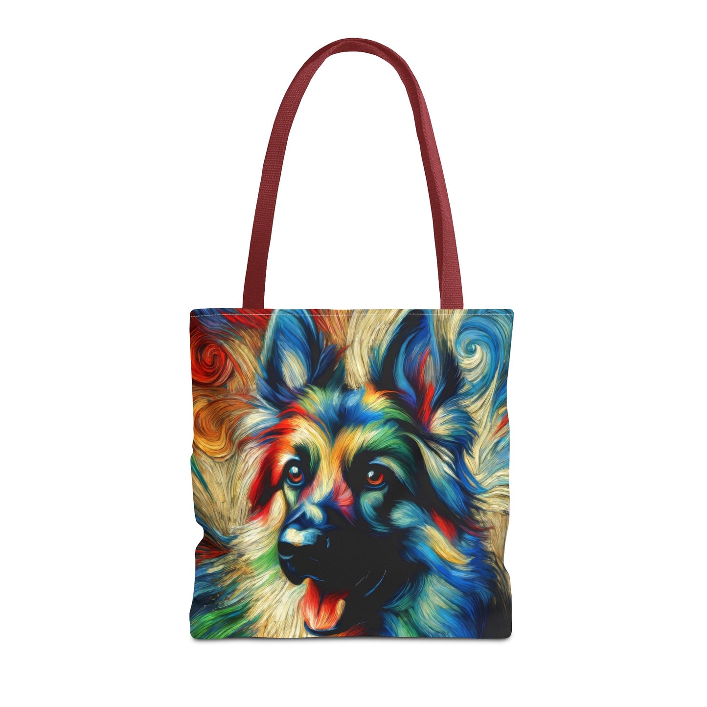 Fauvism scratchboard technique German Shepherd Tote Bag