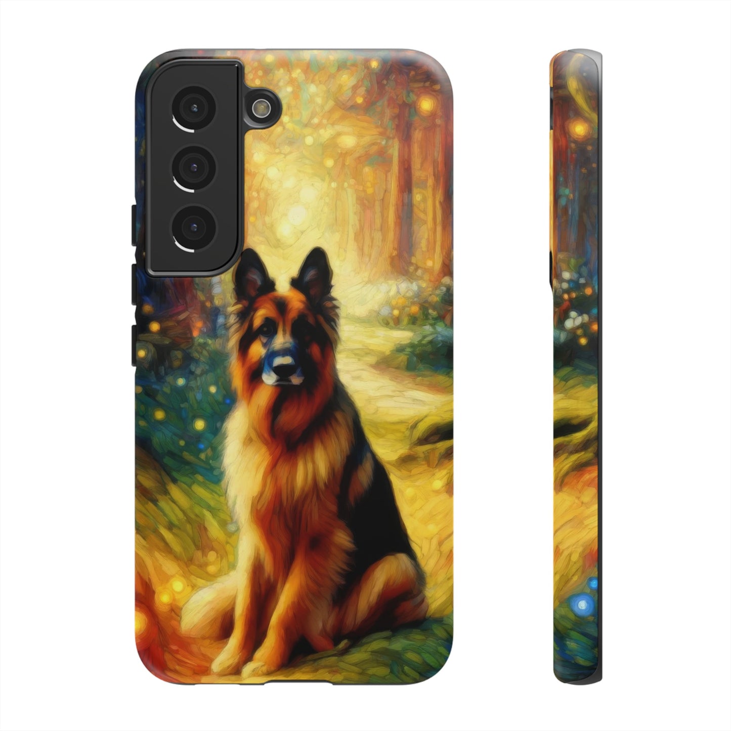 Neo-impressionism and fairy tale German Shepherd Phone Case