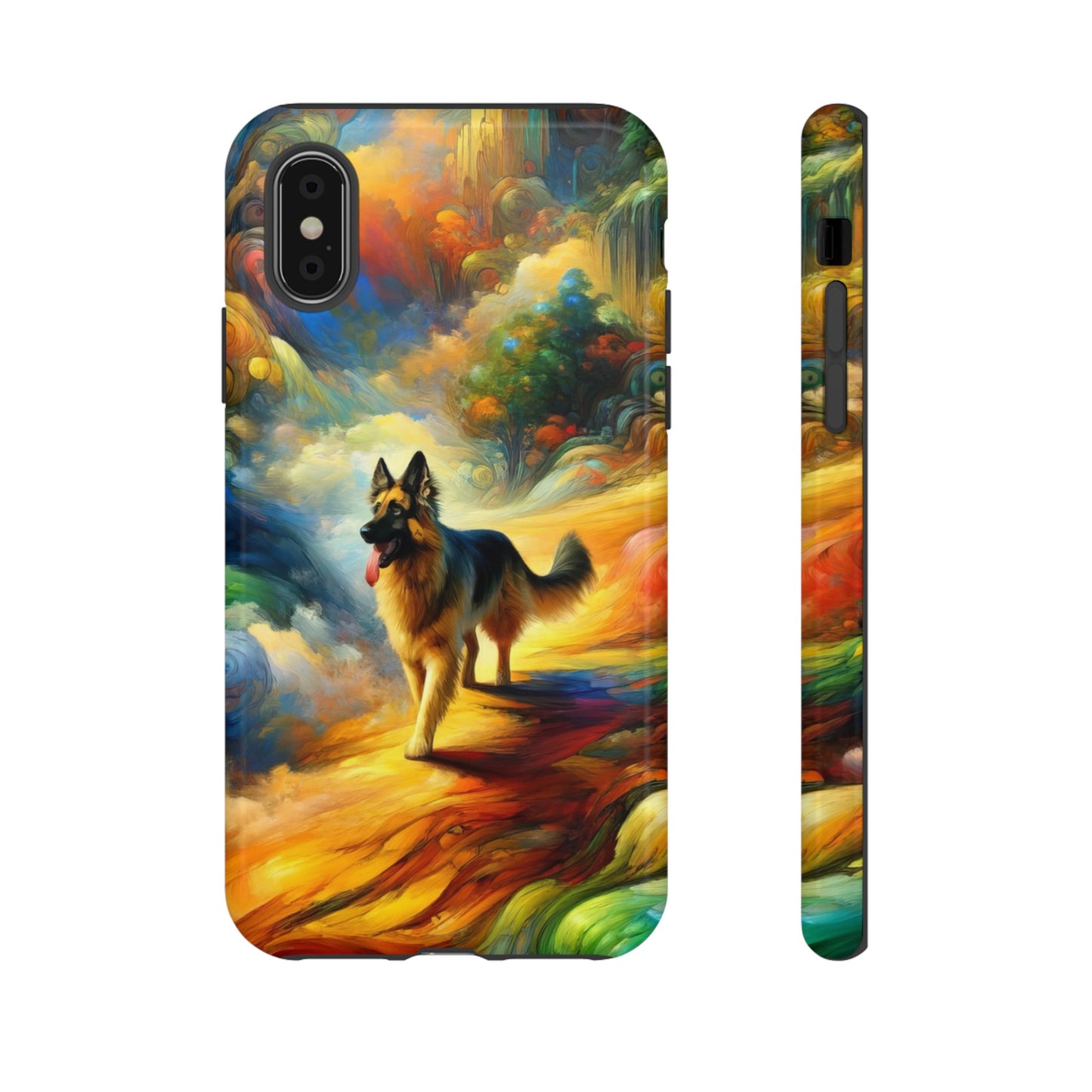 Fantasy and fauvism German Shepherd Phone Case